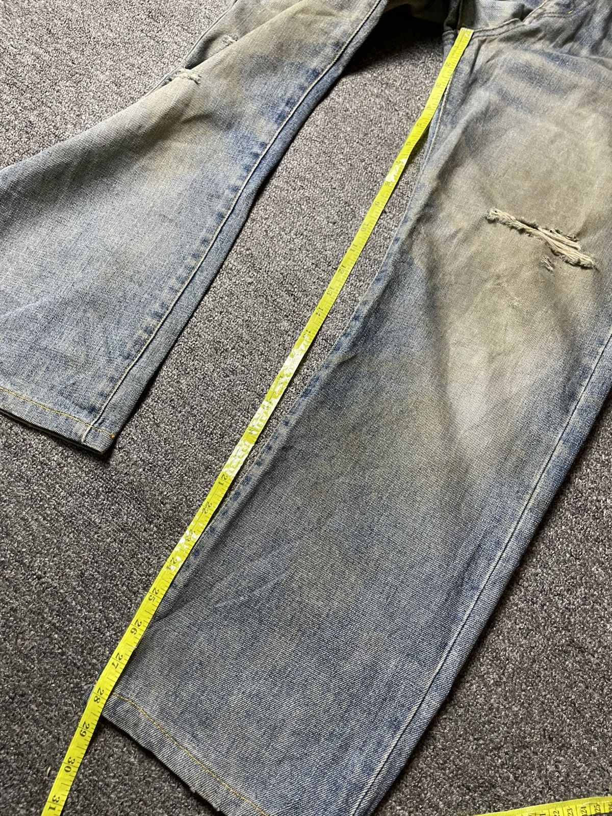 Japanese Brand × Uniqlo × Vintage UNIQLO Distressed Denim Ripped Jeans (93) Size US 33 - 5 Thumbnail