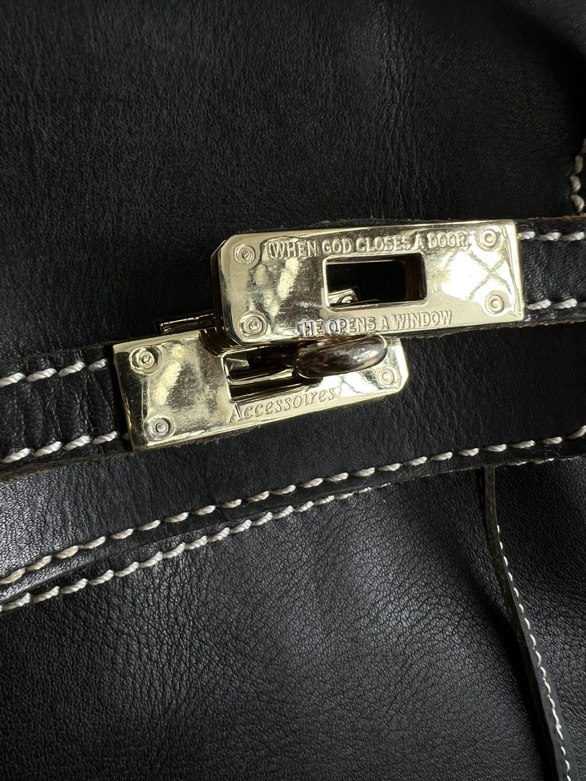 Good Design Shop Comme des Garcons Birkin Bag D'Or Accessories De Mademoiselle Leather Black Size ONE SIZE - 11 Thumbnail