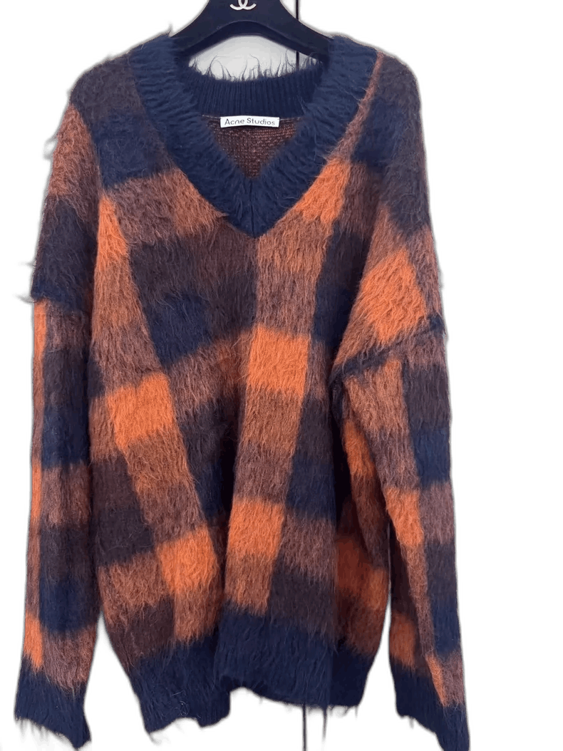 Acne Studios Acne Studios Oversized Plaid Mohair Sweater Size M / US 6-8 / IT 42-44 - 1 Thumbnail