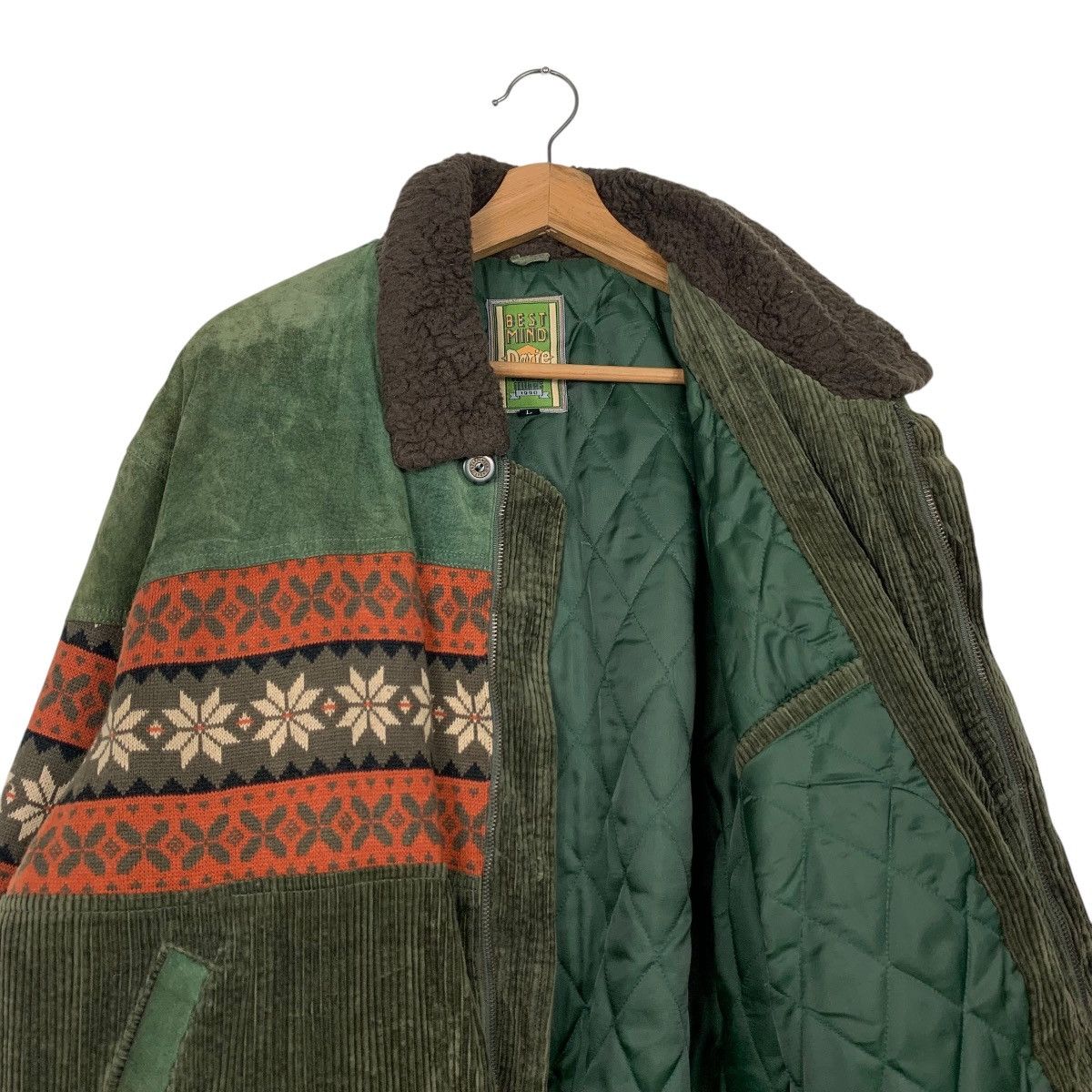 Vintage 90’s DARJE Native Design Hybrid Pig Skin Jacket #2857-C129 Size US L / EU 52-54 / 3 - 9 Thumbnail