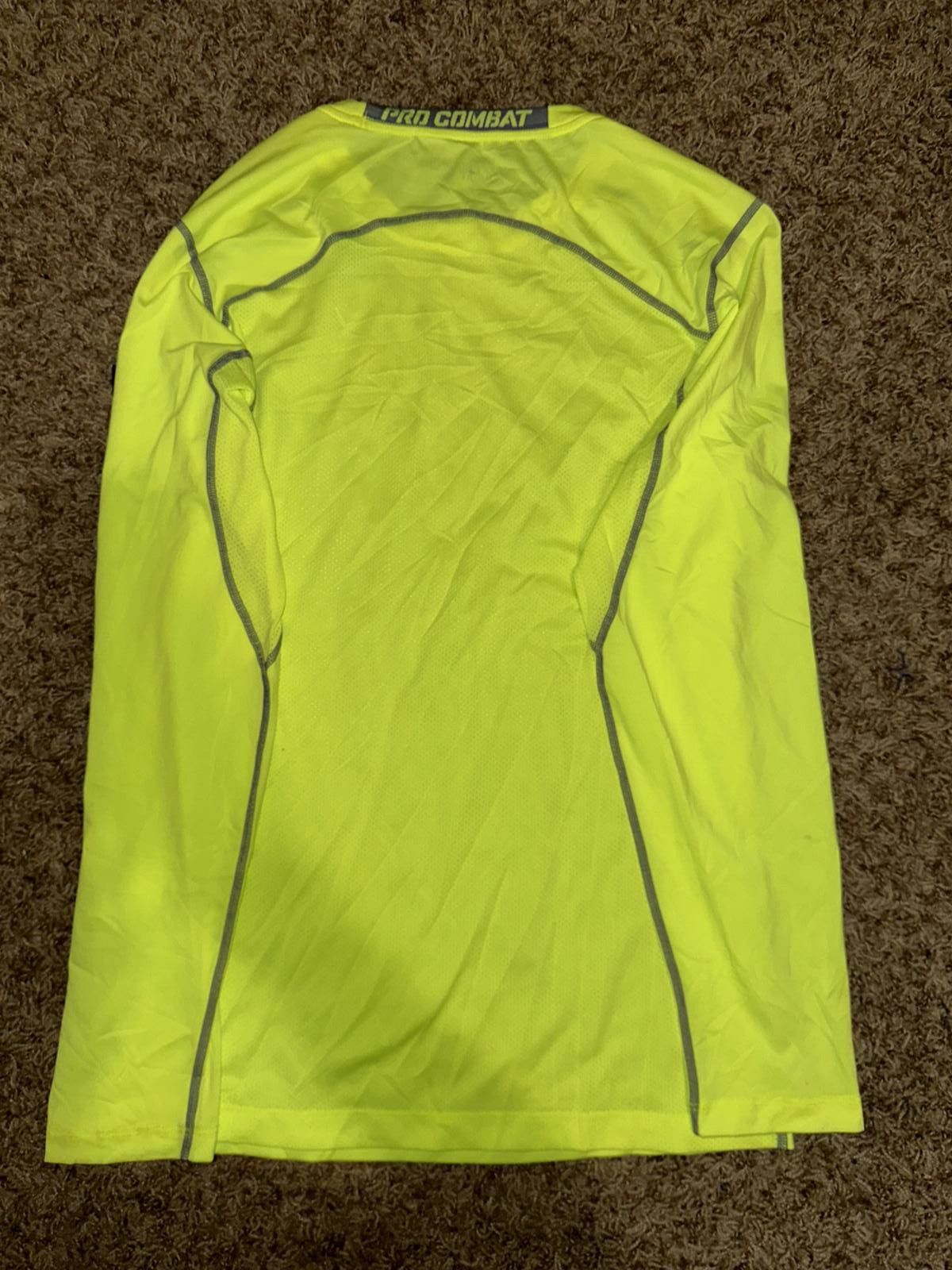 Nike Nike Men’s Dri Fit Pro Combat Fitted Volt Long Sleeve T-Shirt Size US S / EU 44-46 / 1 - 6 Thumbnail