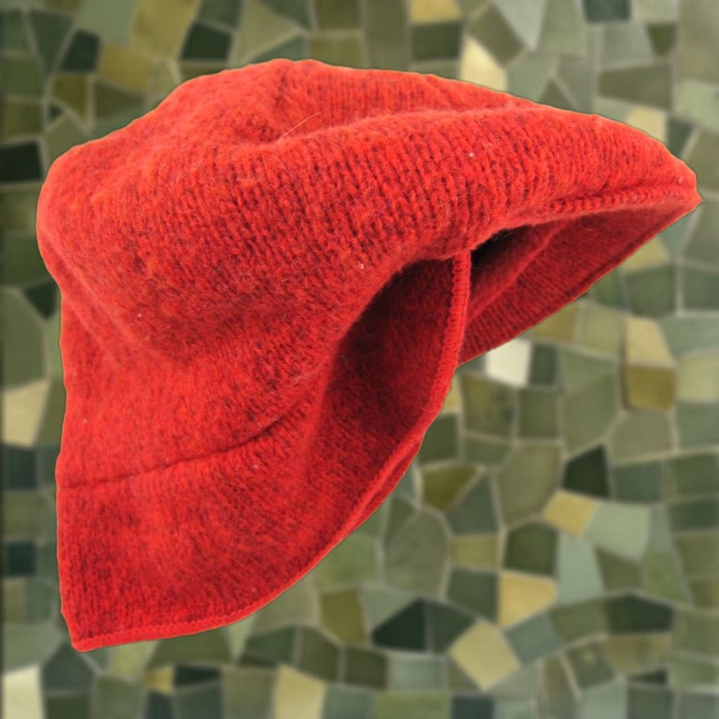 Vintage VINTAGE L.L. Bean Hat Unisex Adults Trapper Beanie Visor Ear Flap Red Wool OS Size ONE SIZE - 1 Thumbnail