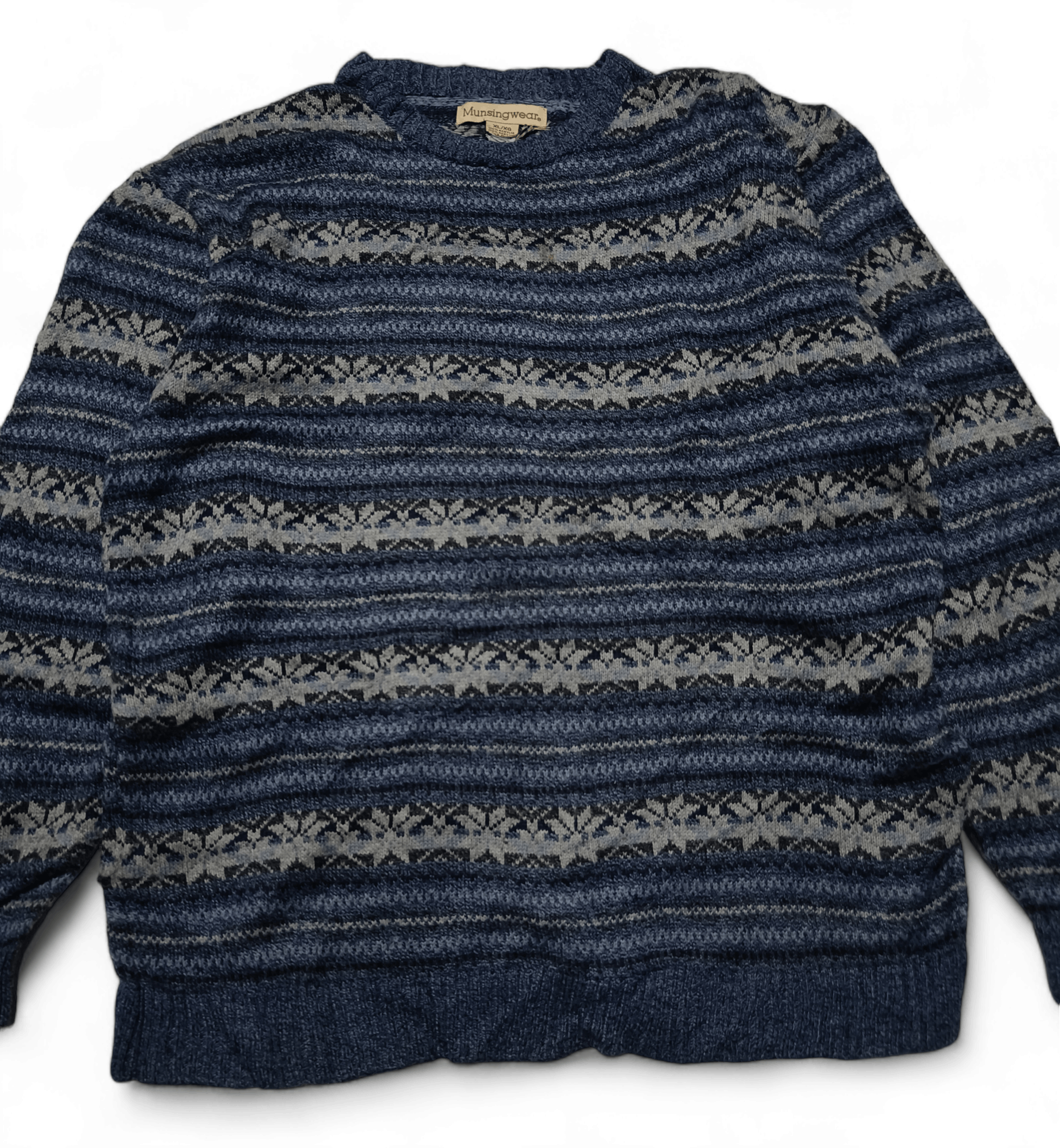 Other Vintage 90s MUNSINGWEAR Ethnic Striped Pattern Knit Sweater Size US XL / EU 56 / 4 - 2 Thumbnail