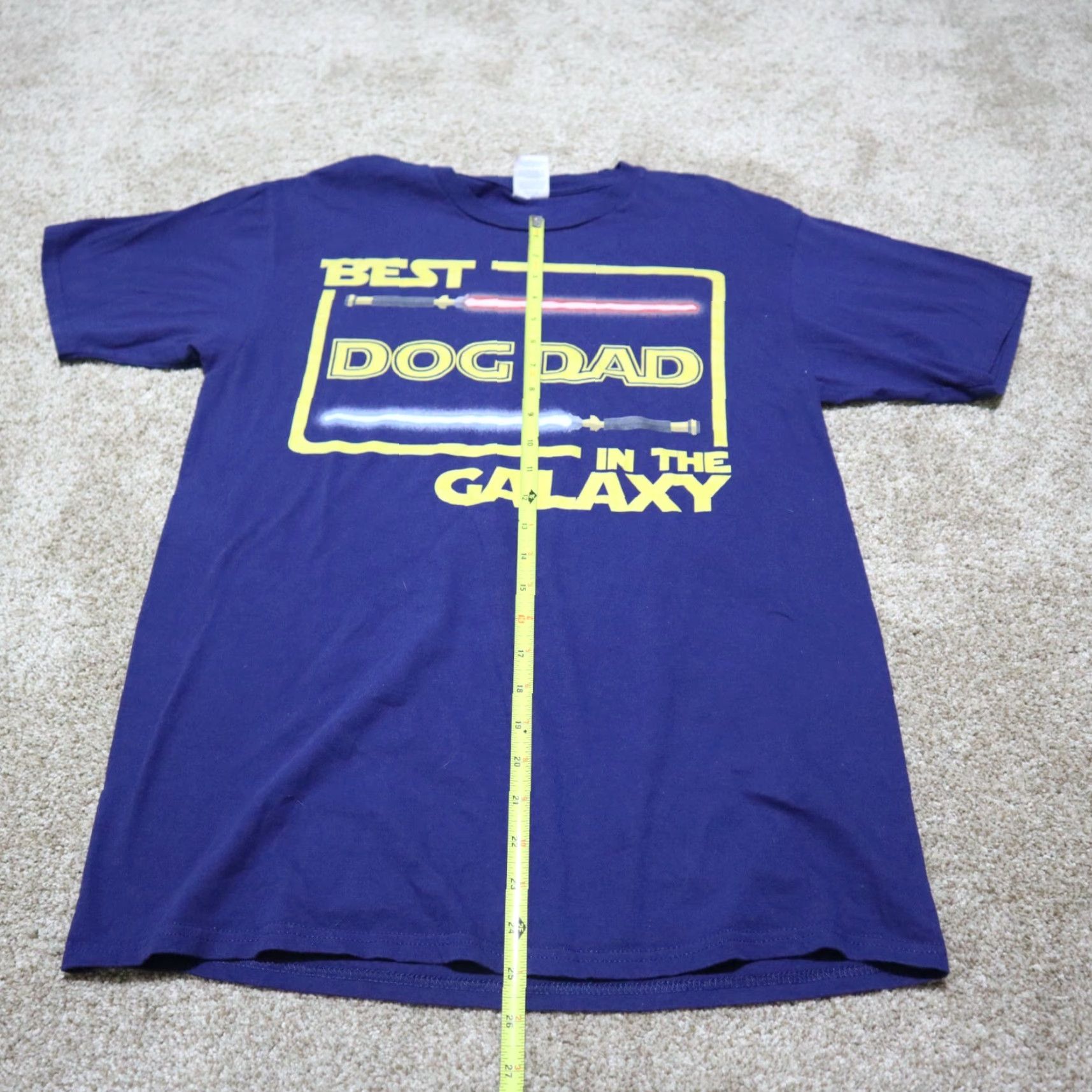 Port & Company Best Dog Dad In The Galaxy Short Sleeve Shirt Size M Black Port & Company Mens T-Shirt Size US M / EU 48-50 / 2 - 5 Thumbnail
