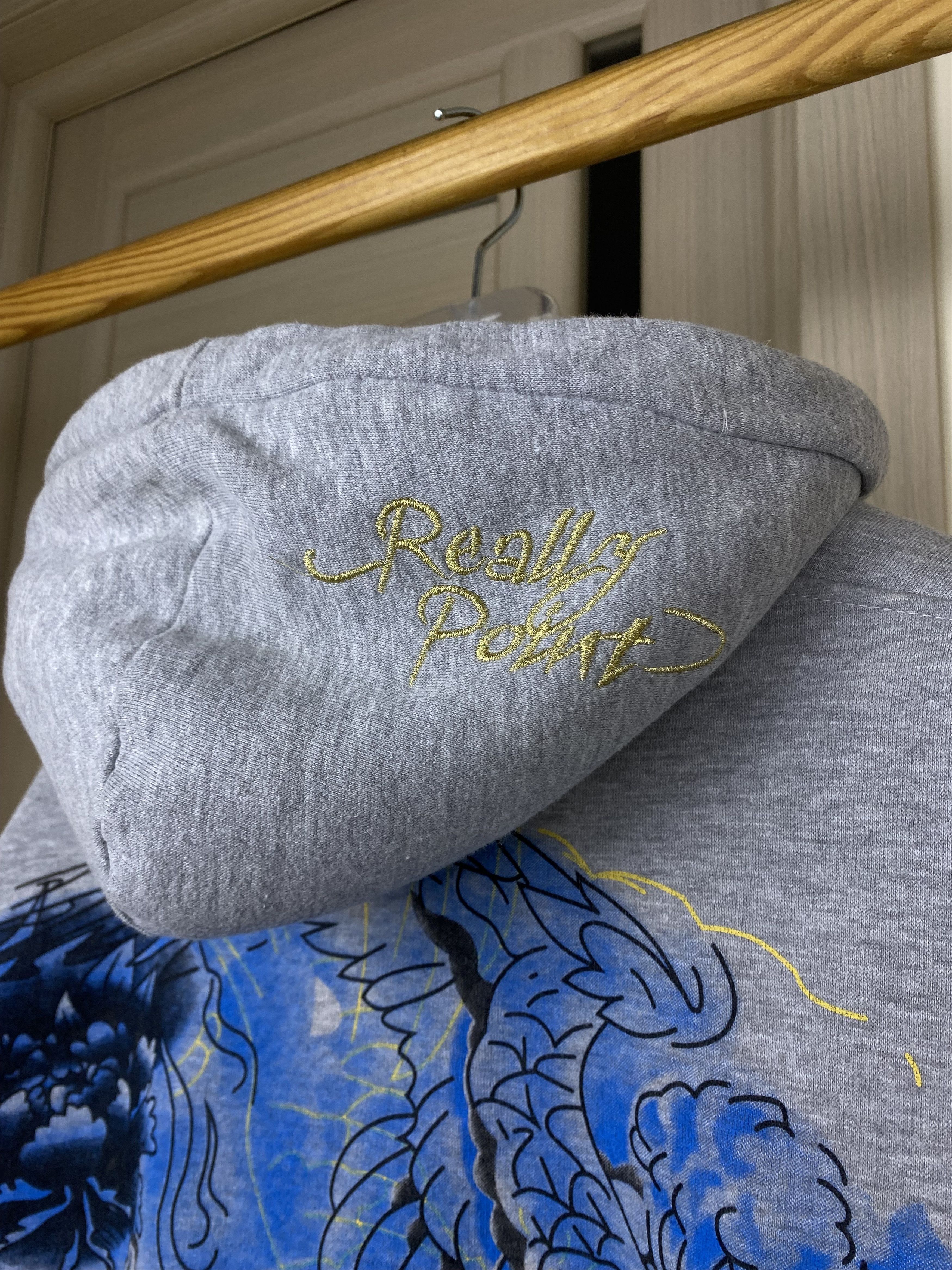 Christian Audigier Vintage Really Point Faux Fur Lined Zip Hoodie Like Ed Hardy Size US XXL / EU 58 / 5 - 13 Thumbnail