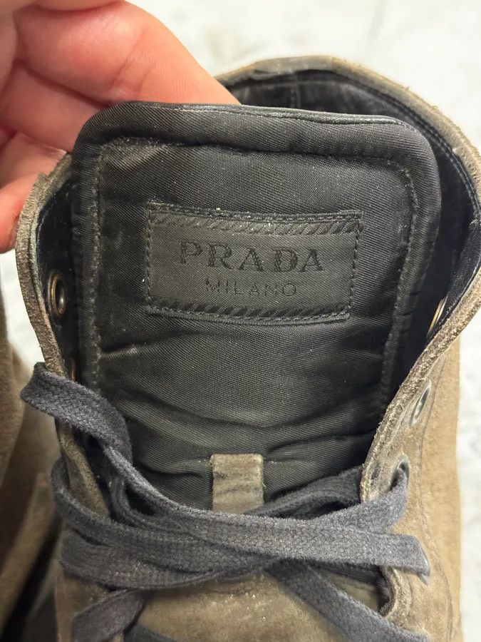 Prada 2000s Prada Brown High Suede Leather Boots Size US 9.5 / IT 39.5 - 6 Thumbnail