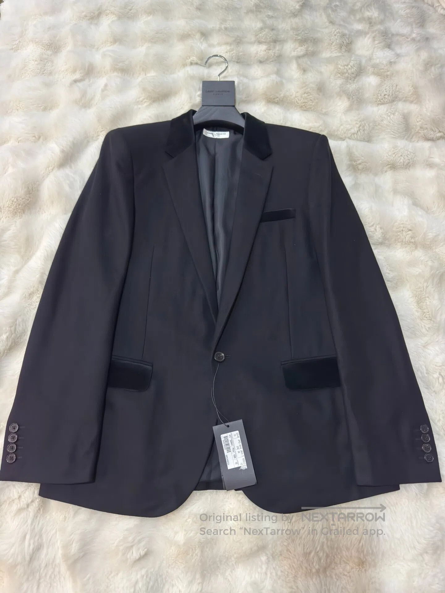 Saint Laurent Paris Saint Laurent Paris Wool and Velvet Blazer| Size US M / EU 48-50 / 2 - 1 Thumbnail