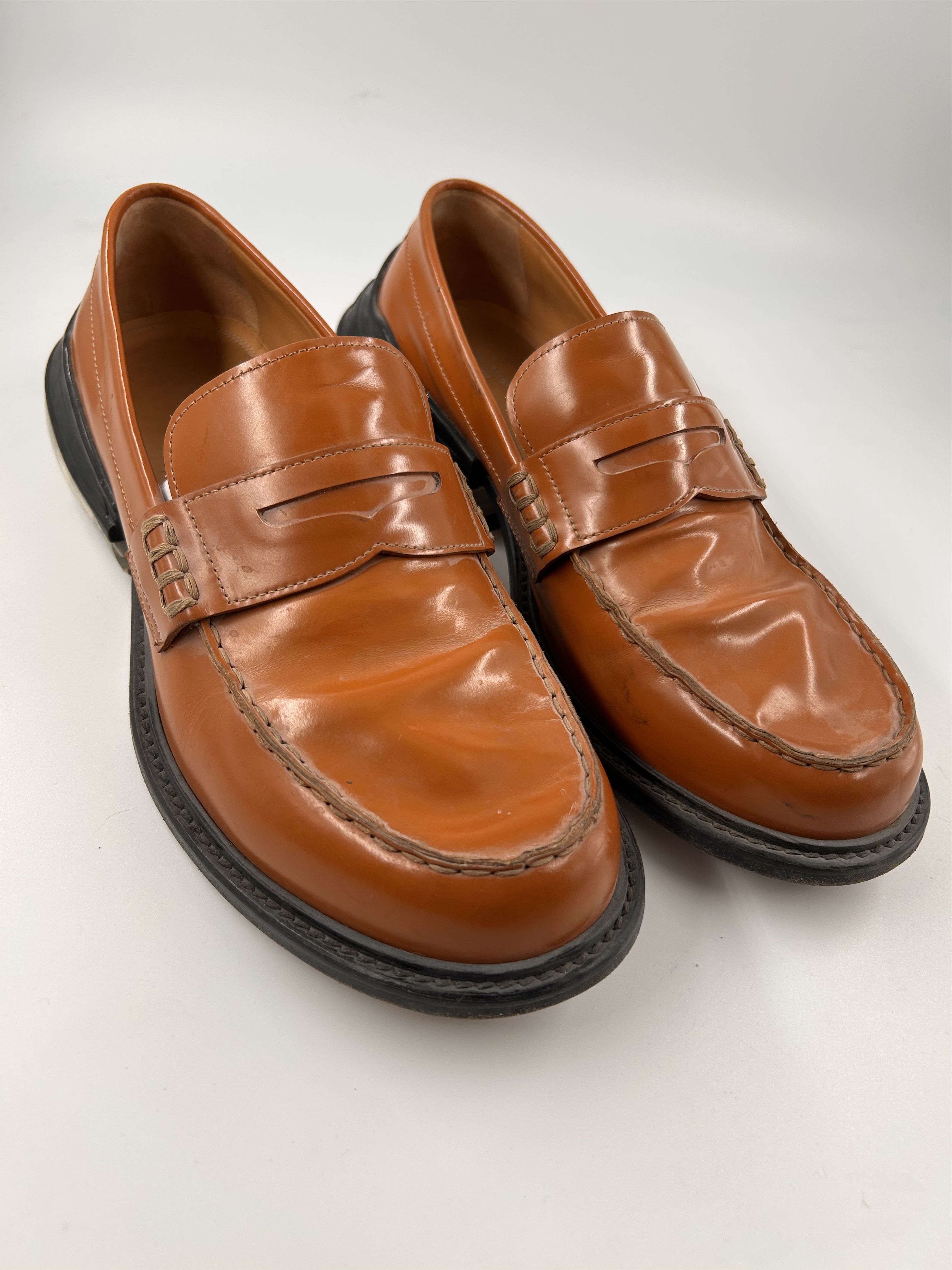 Maison Margiela Margiela Brown Leather AirBag Heel Loafer Size US 9.5 / EU 42-43 - 3 Thumbnail