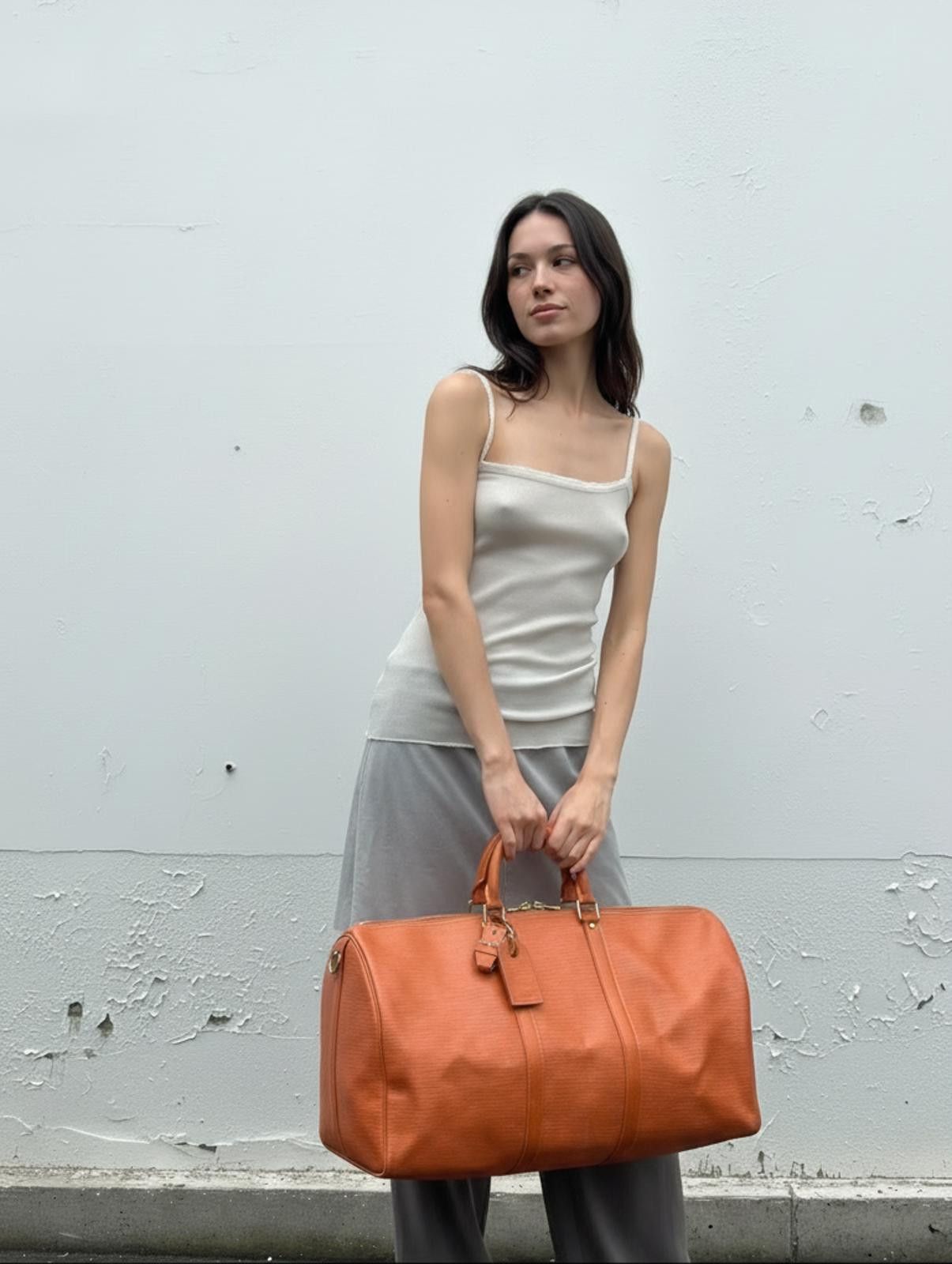 Louis Vuitton Louis Vuitton - Orange Epi Leather Keepall 45 Travel Bag Size ONE SIZE - 1 Thumbnail