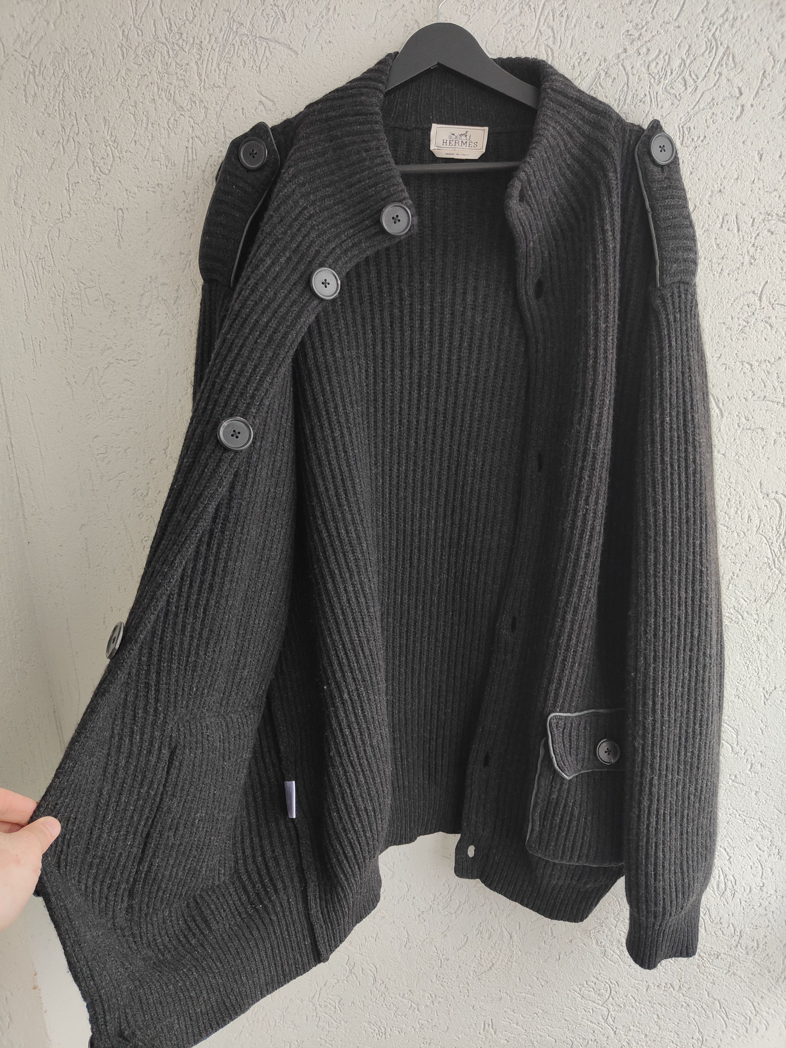 Hermes Hermes Yak Wool Heavyweight Knitted Cardigan Size US XXL / EU 58 / 5 - 7 Thumbnail
