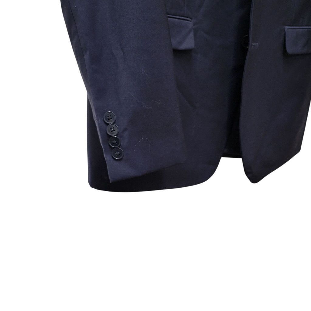 Calvin Klein Calvin Klein Men's Blue Wool-Blend 2-Button Side-Vent Suit Size 42L - 8 Thumbnail