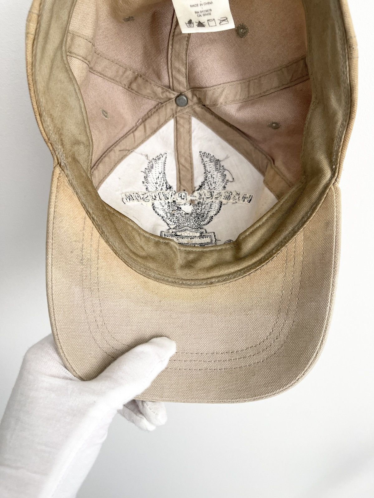 Harley Davidson STEAL! 2000s Harley Davidson The Bald Eagle USA Biker Hat Size ONE SIZE - 7 Thumbnail