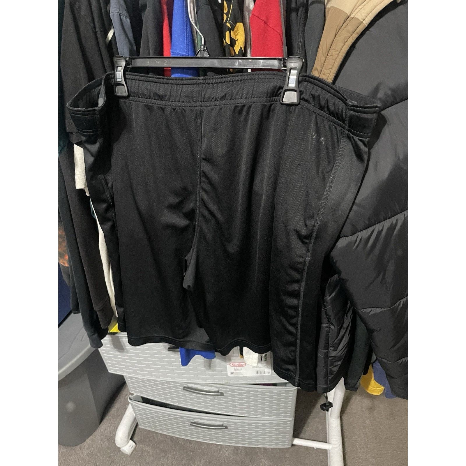Nike Size L- Nike Dri-FIT Basketball Shorts All Black Cat Men's Size US 41 - 2 Thumbnail