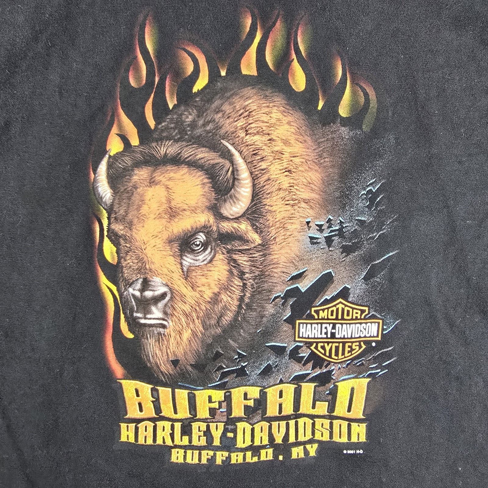 Harley Davidson Vintage Harley Davidson Barbwire Buffalo New York NY Large Size US L / EU 52-54 / 3 - 9 Thumbnail