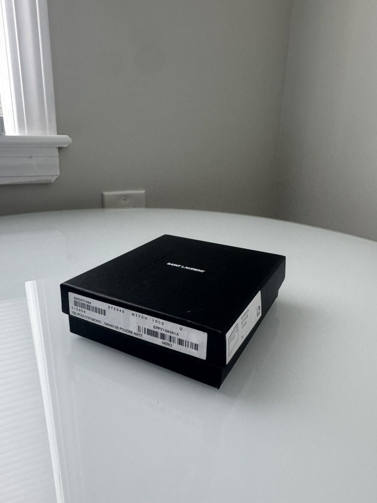 Saint Laurent Paris Leather Saint Laurent Black Caviar Calfskin Card Case YSL Size ONE SIZE - 2 Thumbnail