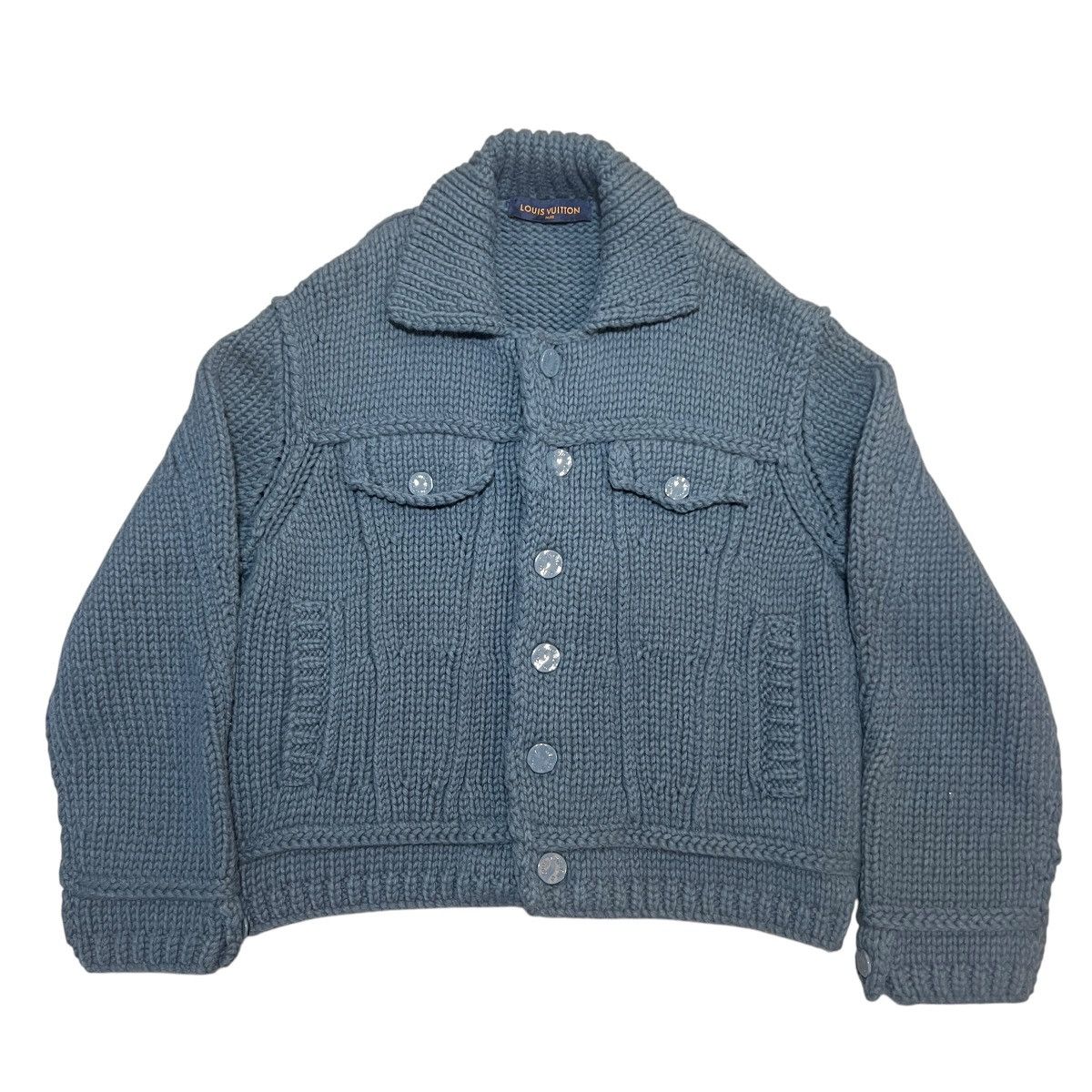 Louis Vuitton Louis Vuitton 2020SS Virgil Abloh Chunky Button Knit Jacket Size US M / EU 48-50 / 2 - 1 Thumbnail