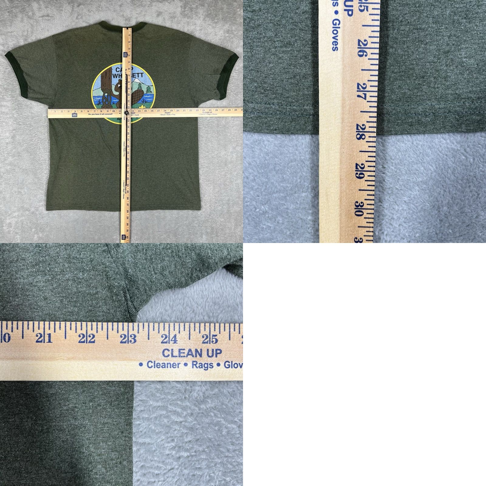 Gildan VINTAGE Camp Whitsett 2006 Boy Scout Camp XL Green Gildan Ultra Cotton Ringer T-Shirt Size US XL / EU 56 / 4 - 9 Thumbnail