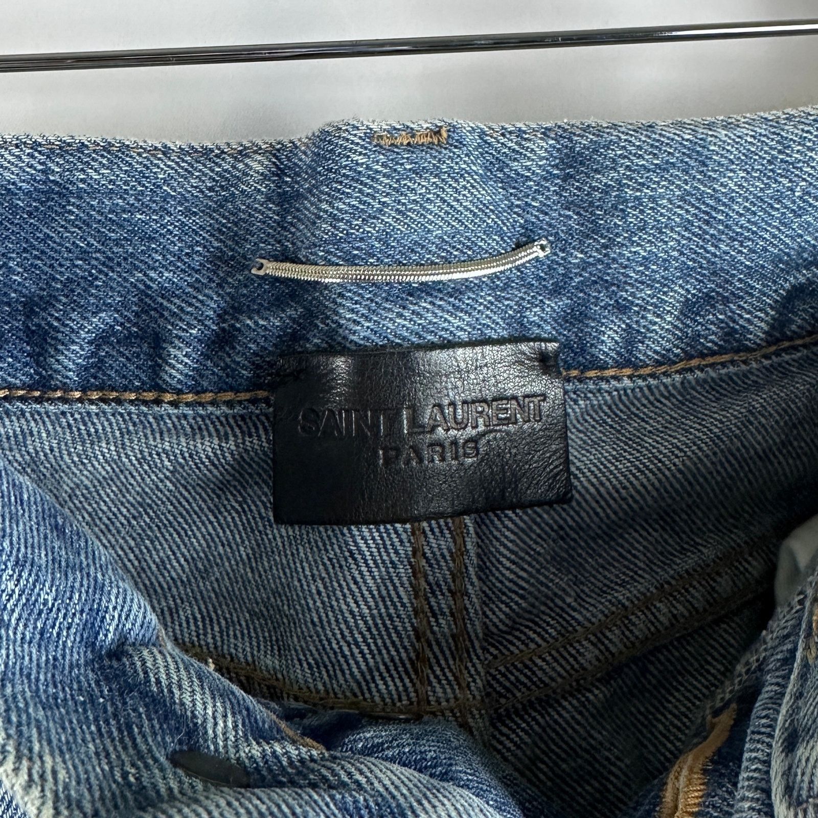 Saint Laurent Paris D23 Straight Destroyed Denim Size US 32 / EU 48 - 7 Thumbnail