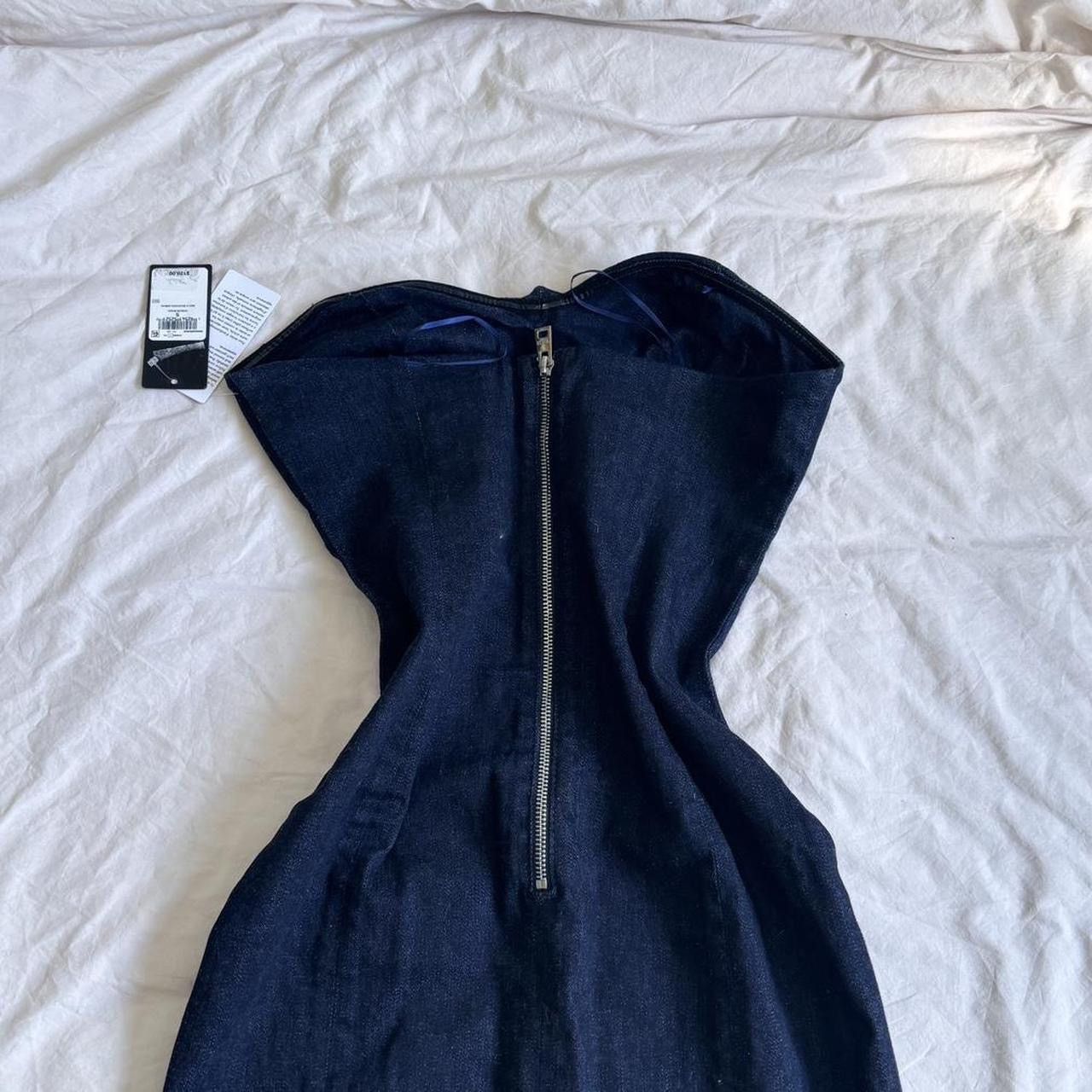 Guess Navy blue denim sweetheart neckline bodycon mini dress Size S / US 4 / IT 40 - 3 Thumbnail