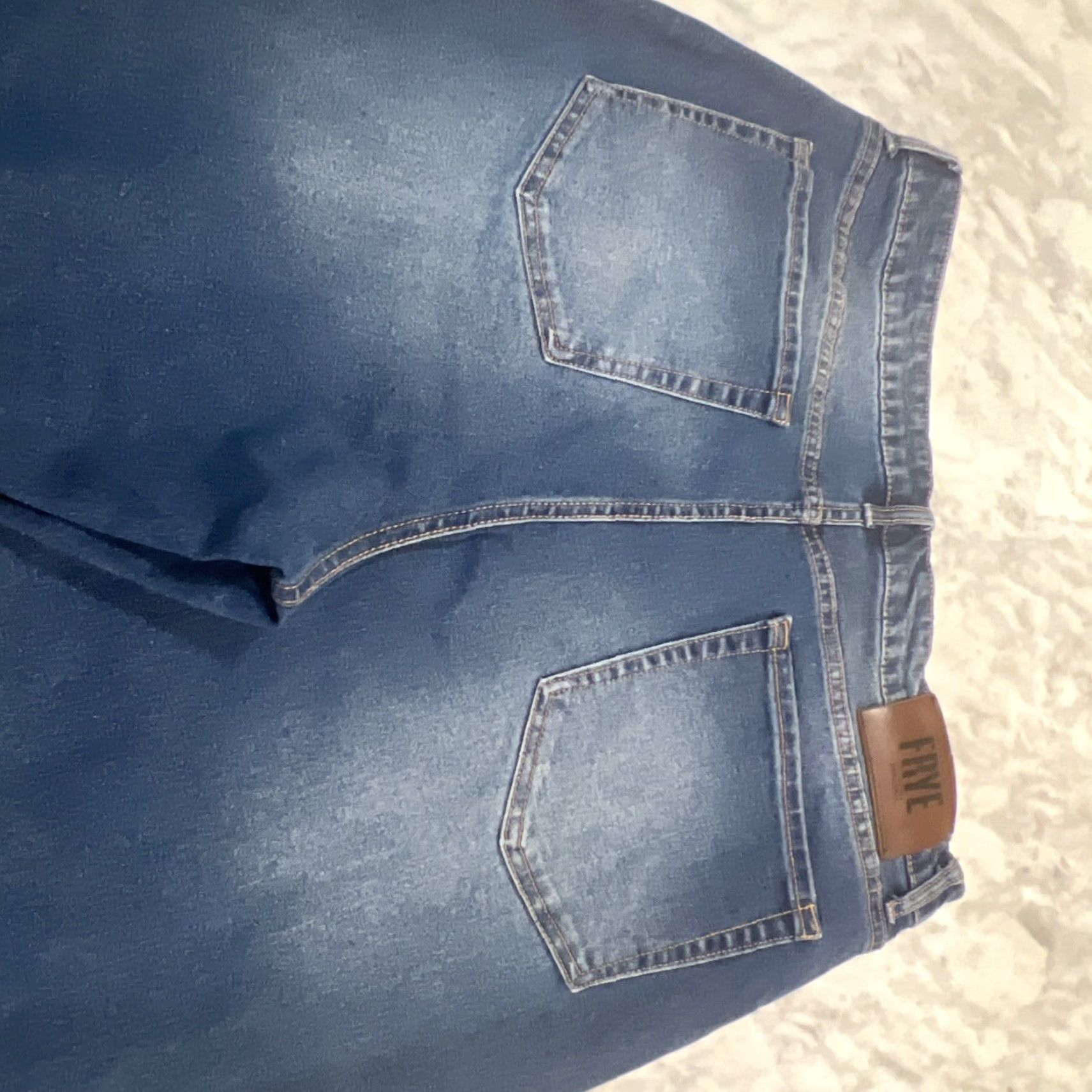 Frye FRYE Jeans Women’s 14 / 32 Blue Stretch Cowgirl Faded Western 5-Pocket Denim Jeans Womens Regular Stretch Size 36" / US 14 / IT 50 - 6 Thumbnail
