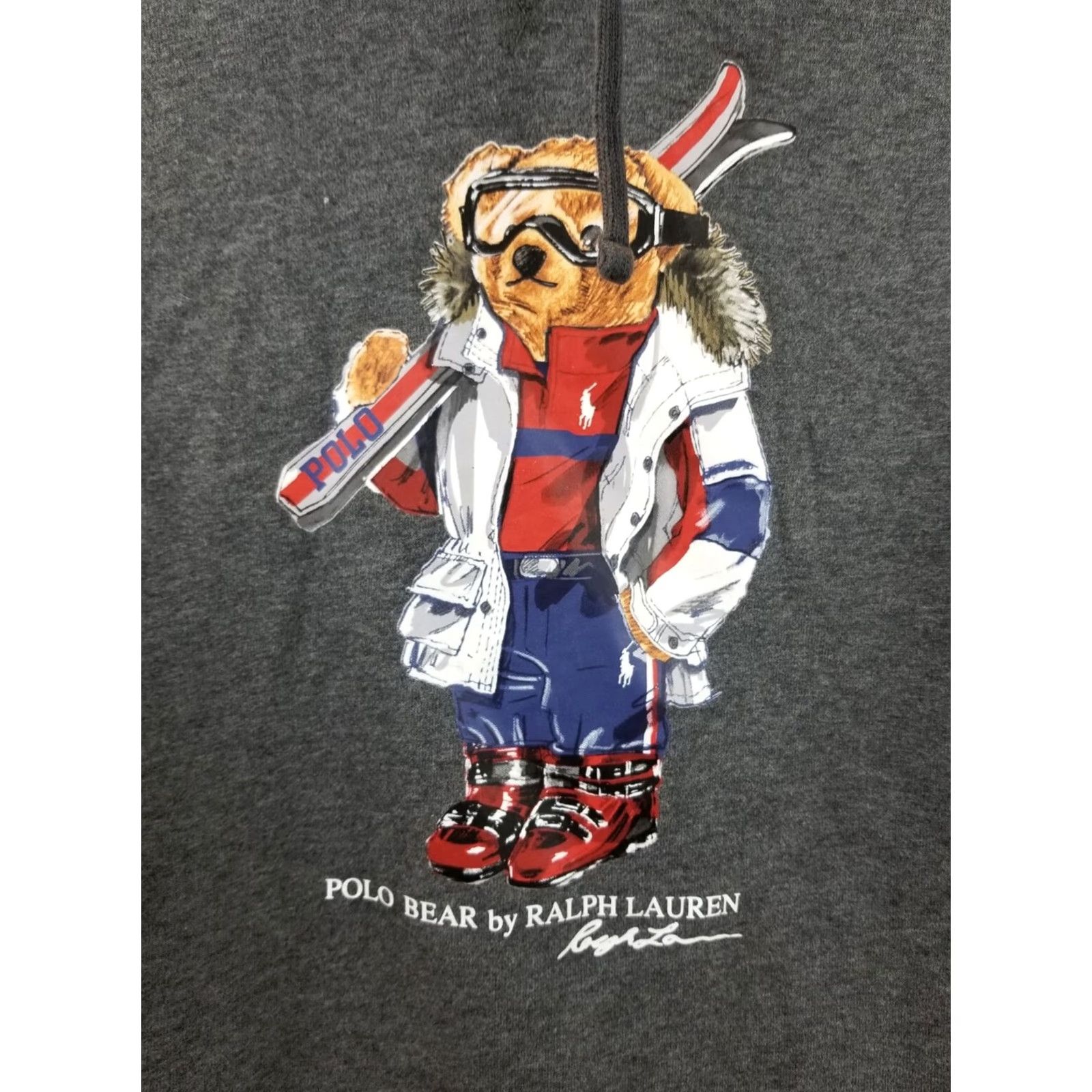 Ralph Lauren VINTAGE Ralph Lauren Polo Bear Ski Gray Hoodie Sweatshirt Sz M Medium Mens Size US M / EU 48-50 / 2 - 2 Thumbnail