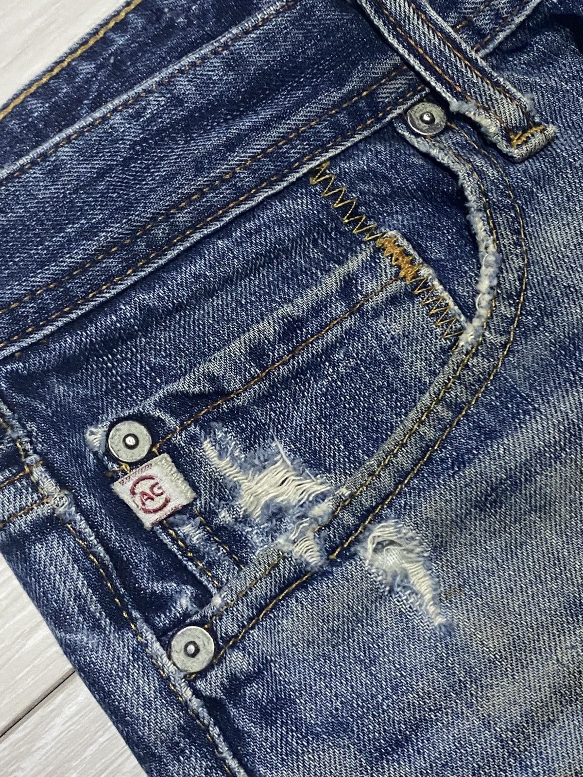 AG Adriano Goldschmied Vintage Adriano Ag Grunge Distresse Straight Jeans Size US 30 / EU 46 - 11 Thumbnail