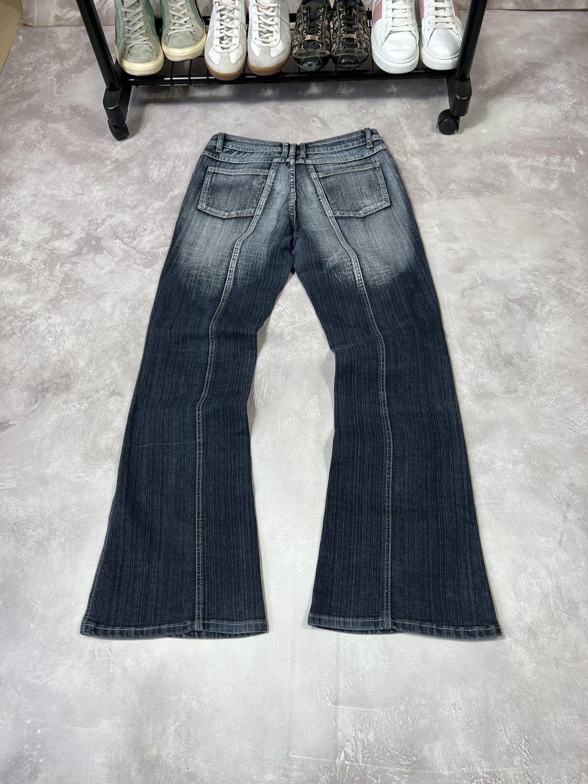 Other VINTAGE Flared IfSixWasNine Style Fade Distressed Pants Size 36" / US 14 / IT 50 - 8 Thumbnail