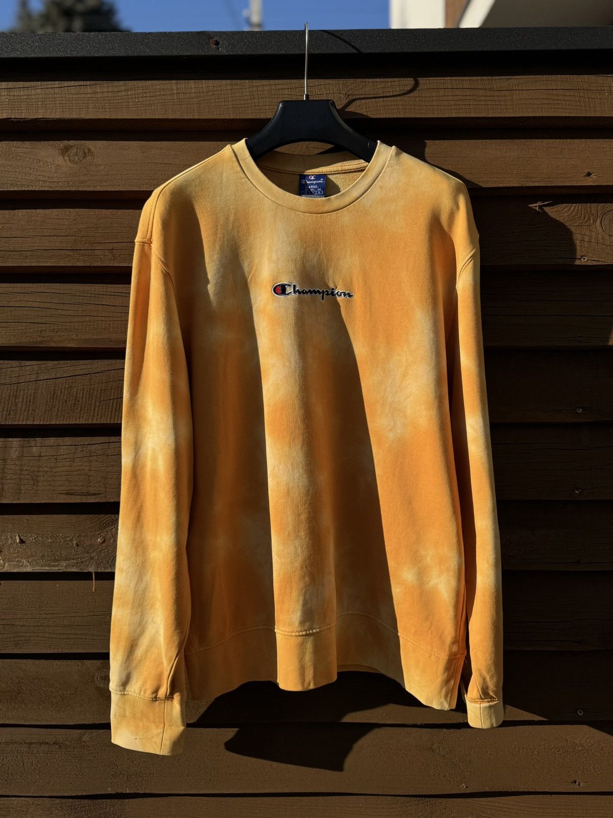 Champion Vintage Y2K Champion Embroidered Burn Orange Sweatshirt Size US L / EU 52-54 / 3 - 1 Thumbnail