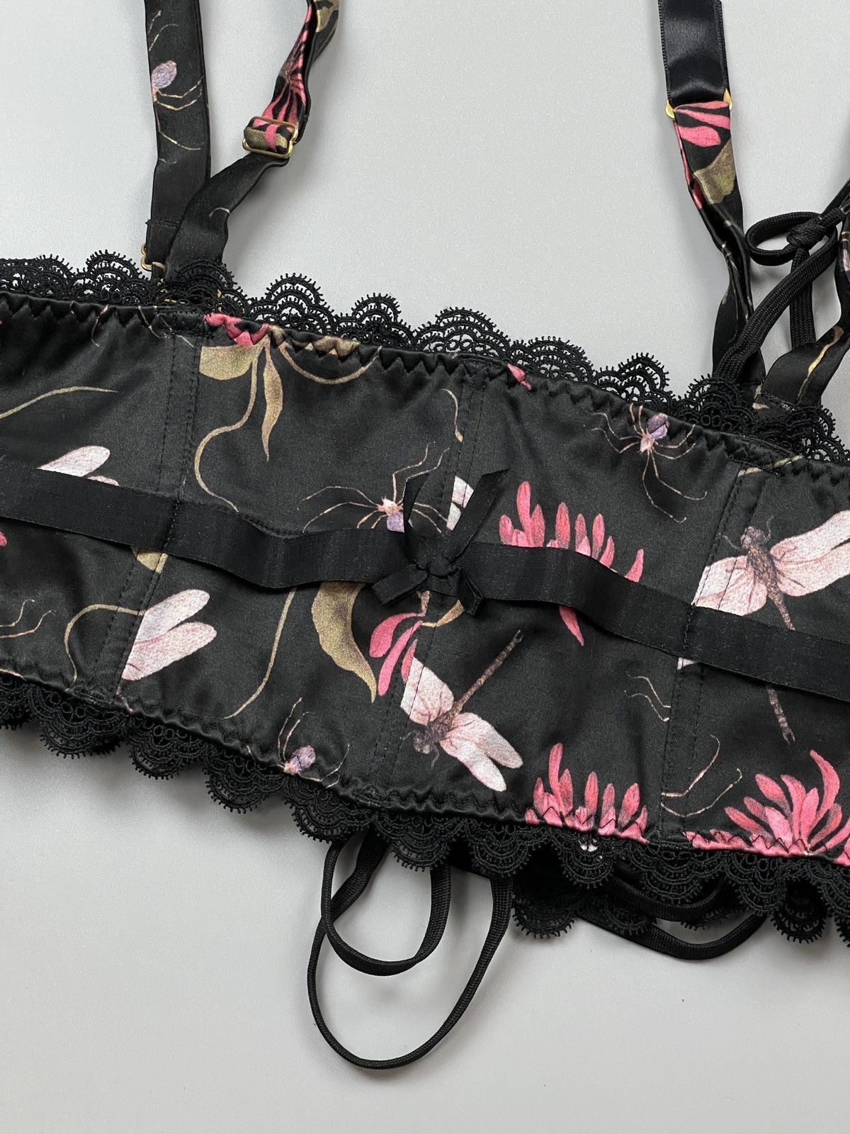 Designer × Other Agent Provocateur Floral Pattern Suspender (Y0561) Size ONE SIZE - 2 Thumbnail