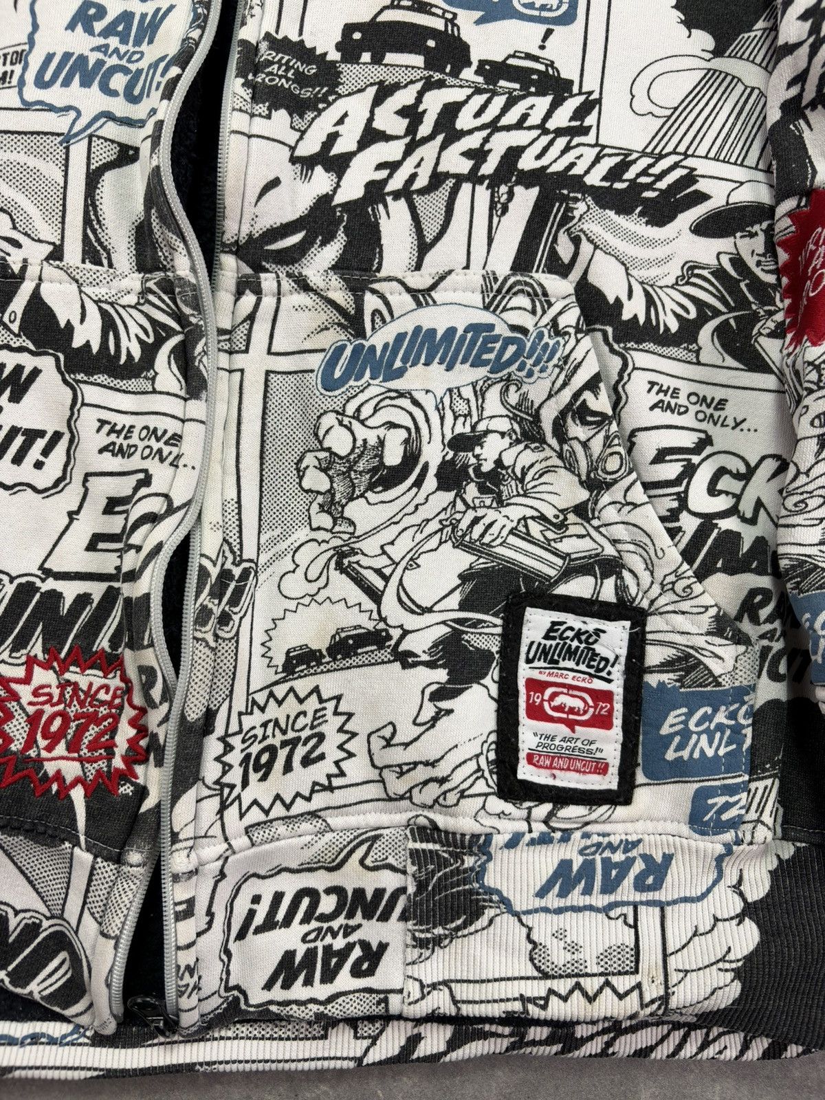 Ecko Unltd. Ecko Unltd. Comic Book Grafitti AOP Baggy Zip Hoodie XXL Size US XXL / EU 58 / 5 - 9 Thumbnail