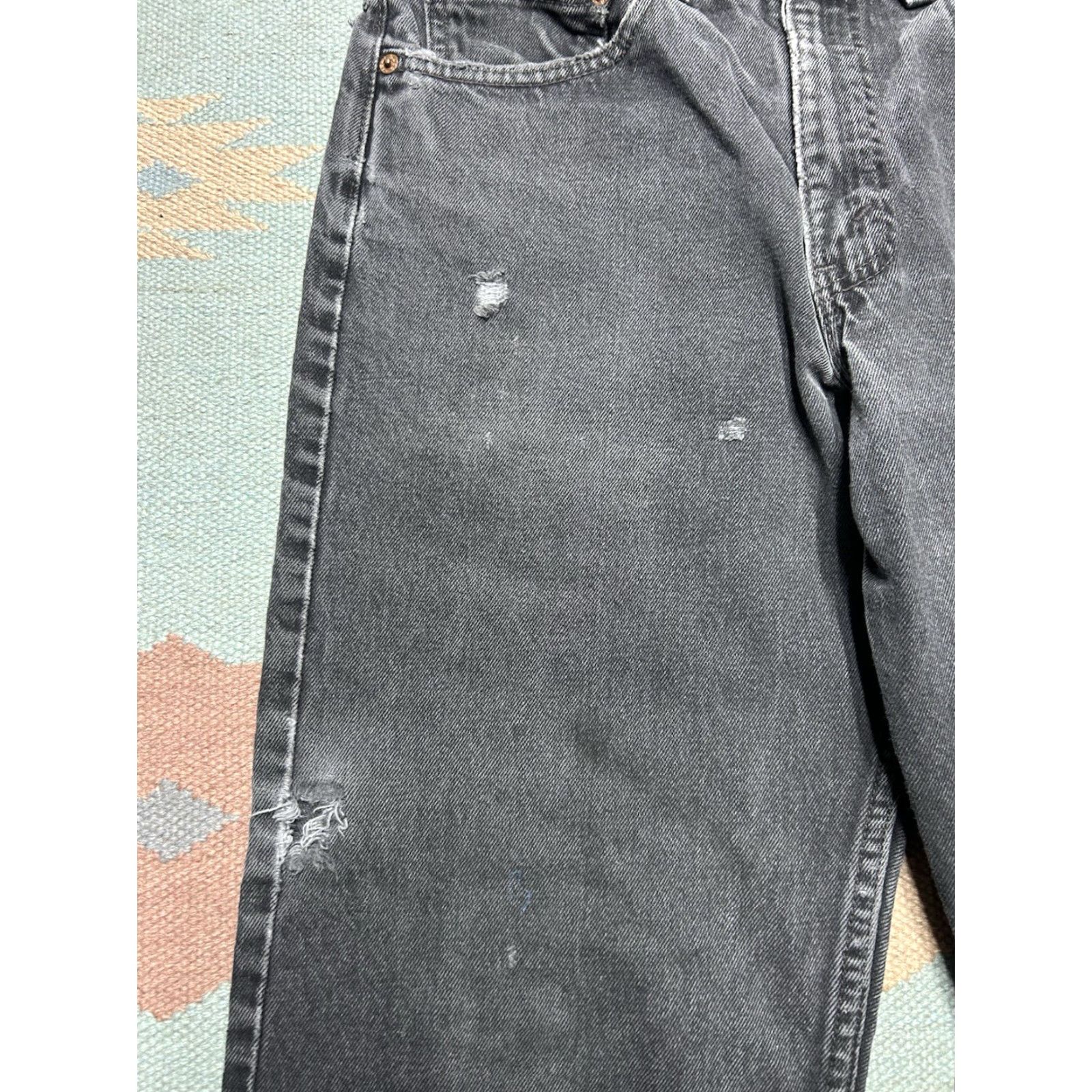 Levi's VINTAGE Levi’s 550 Jeans Men Regular 30x31 Black Distressed USA 90s Skater Relaxed Tapered Size US 30 / EU 46 - 5 Thumbnail