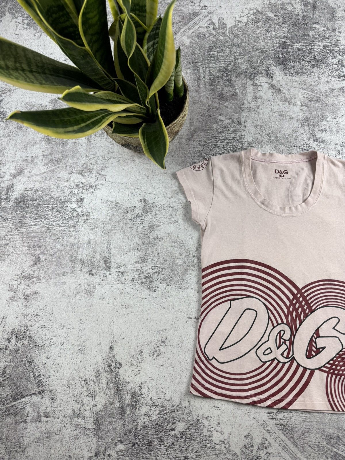 Dolce & Gabbana Dolce & Gabbana Slim Cotton Lycra Vintage Y2K Logo Jersey Women’s T Shirt Top Size M / US 6-8 / IT 42-44 - 3 Thumbnail