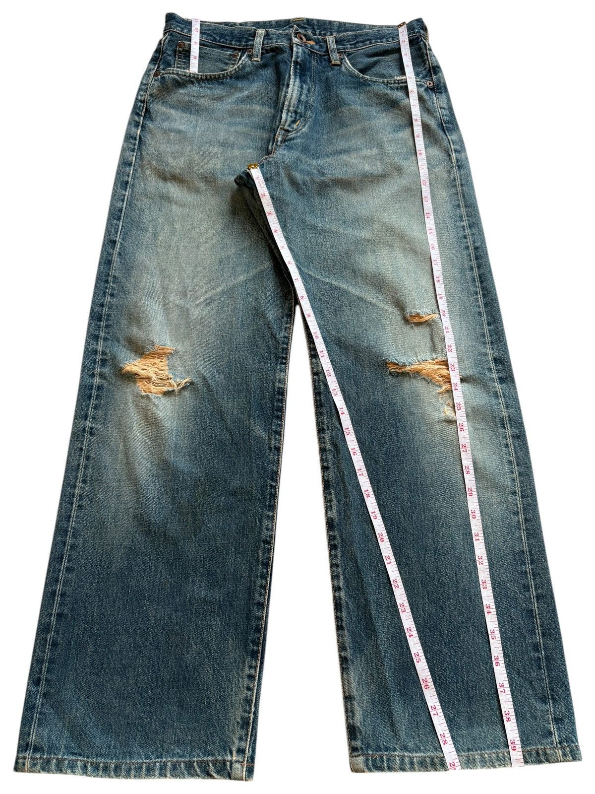 Edwin × Japanese Brand Vintage Japanese Edwin 505x Selvedge Mud Wash Baggy Jeans Size US 31 - 14 Thumbnail