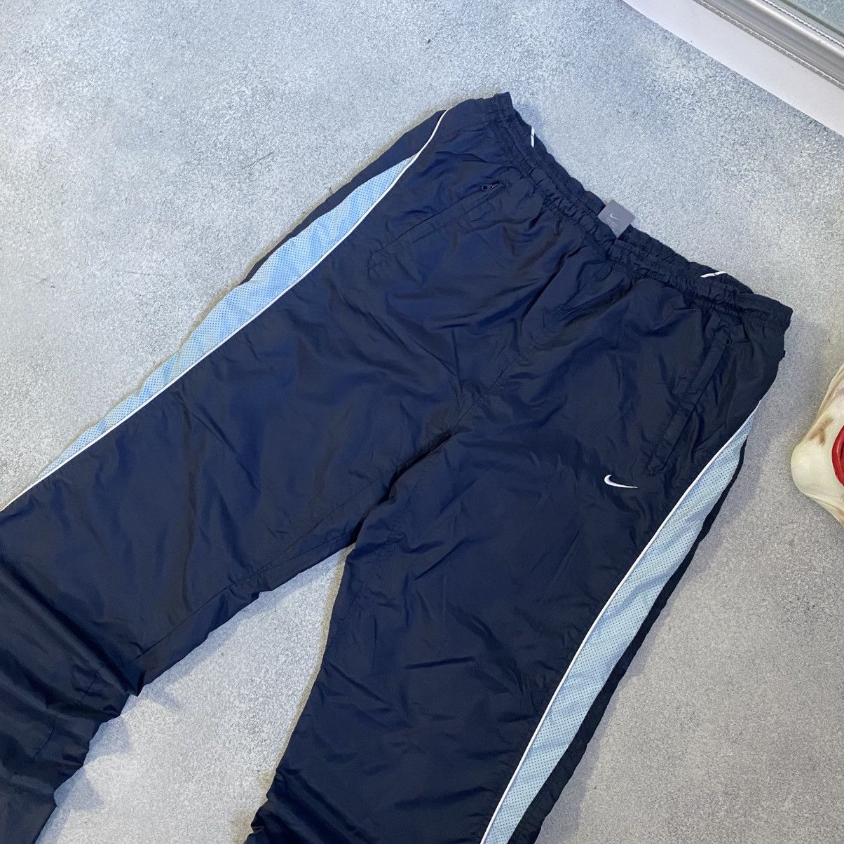 Nike Vintage Nike Track Pants Wide Leg Baggy Striped Swoosh Y2K Size US 36 / EU 52 - 3 Thumbnail