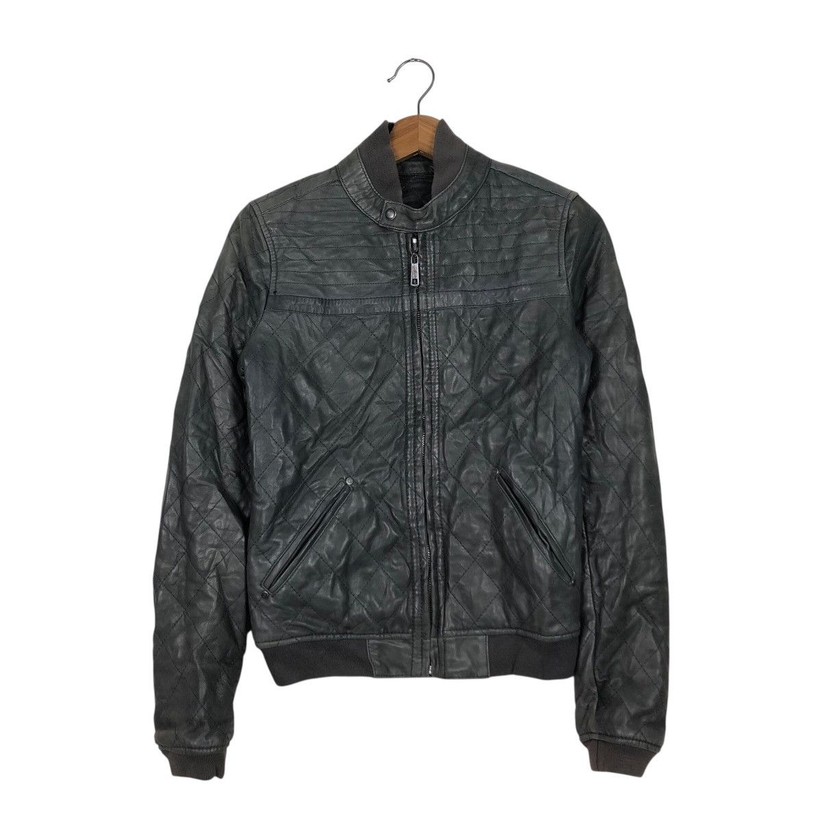 Diesel 📌Rich Black Biker Leather Jacket Diesel Bondage Design Size US XS / EU 42 / 0 - 2 Thumbnail