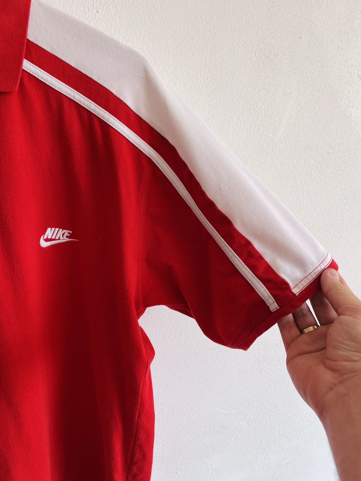 Nike Vintage y2k Nike Red Polo Shirt Size L Size US L / EU 52-54 / 3 - 3 Thumbnail