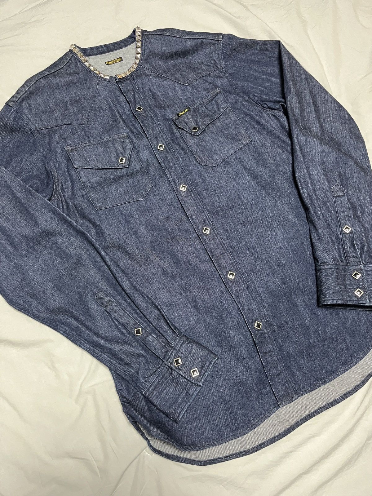 Kapital Kapital 80z denim band color stud western shirt Size US XL / EU 56 / 4 - 9 Thumbnail