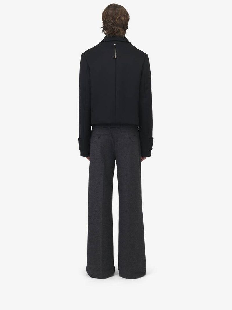 Alexander McQueen o1srvl11e0226 Wool Felt Peacoat In Black Size US M / EU 48-50 / 2 - 5 Thumbnail