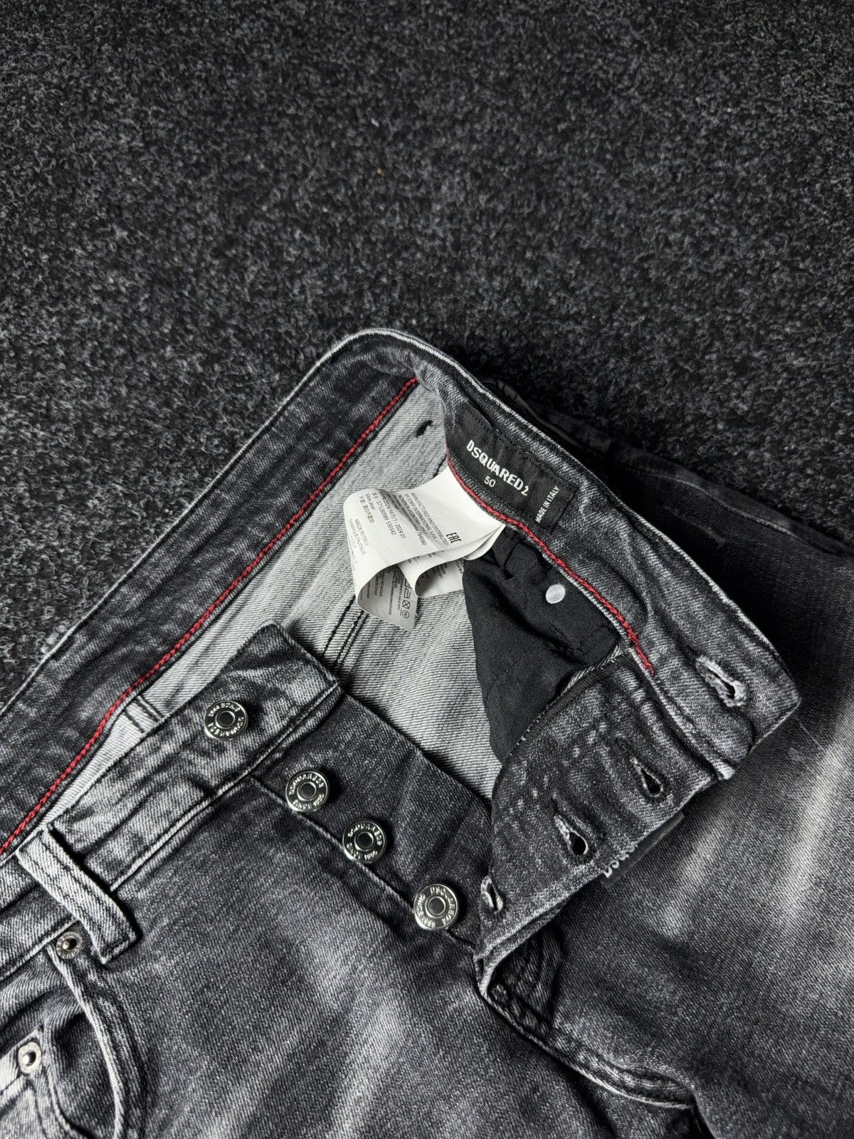 Dsquared2 Luxury Dsquared2 Distressed Gray Denim Jeans Made in Italy Size US 32 / EU 48 - 9 Thumbnail