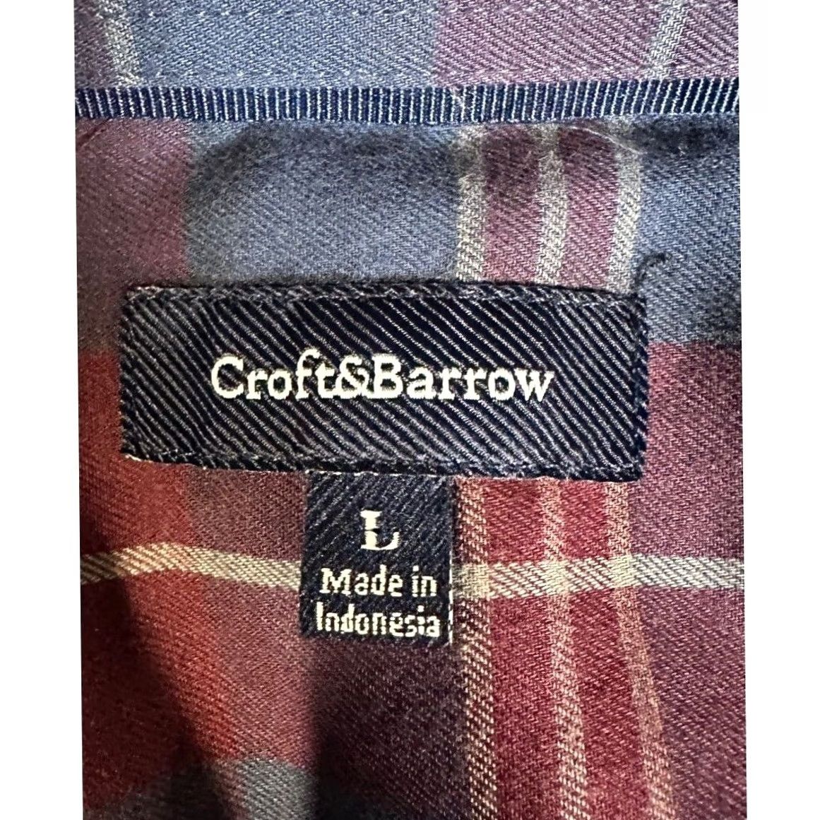 Croft & Barrow VINTAGE Croft & Barrow Shirt Mens Large Woven Blue Tartan Plaid Easy-Care Button-Down NEW Size US L / EU 52-54 / 3 - 4 Thumbnail