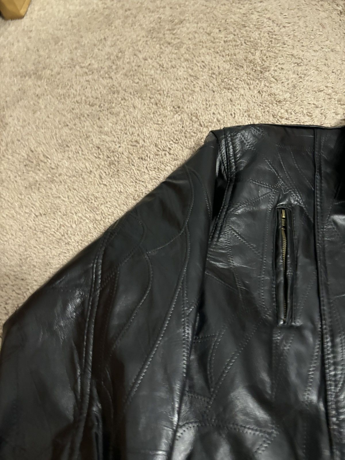 Vintage Caribou Creek Lambskin Patchwork Leather Jacket Size US XL / EU 56 / 4 - 4 Thumbnail