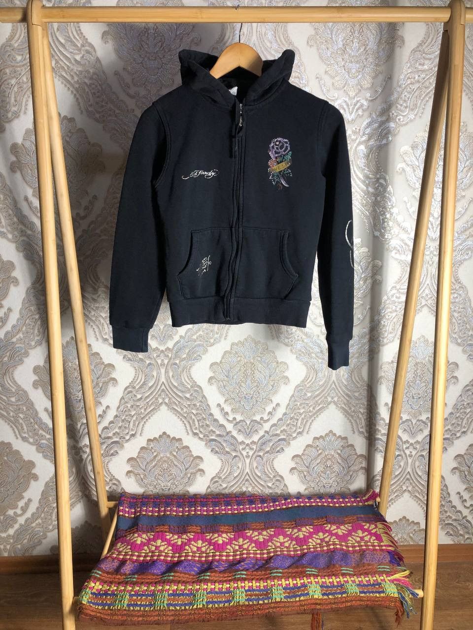 Ed Hardy VINTAGE ED HARDY DESIGNER HODDIE JAPAN STYLE RETRO Y2K 90s Size US XS / EU 42 / 0 - 3 Thumbnail