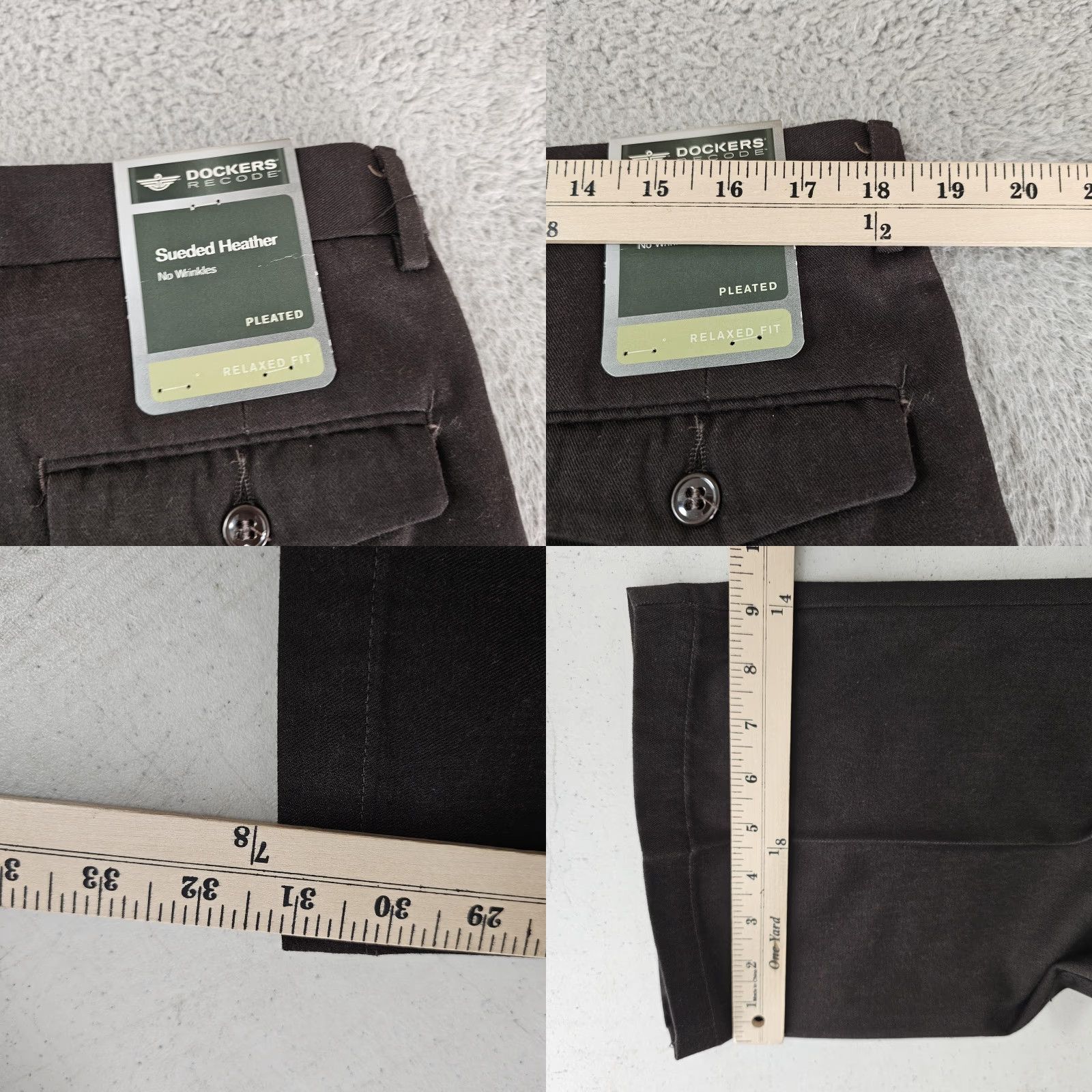 Dockers Dockers Pants Mens 38x32 Brown Sueded Heather Pleated Relaxed Fit NWT Size US 38 / EU 54 - 8 Thumbnail