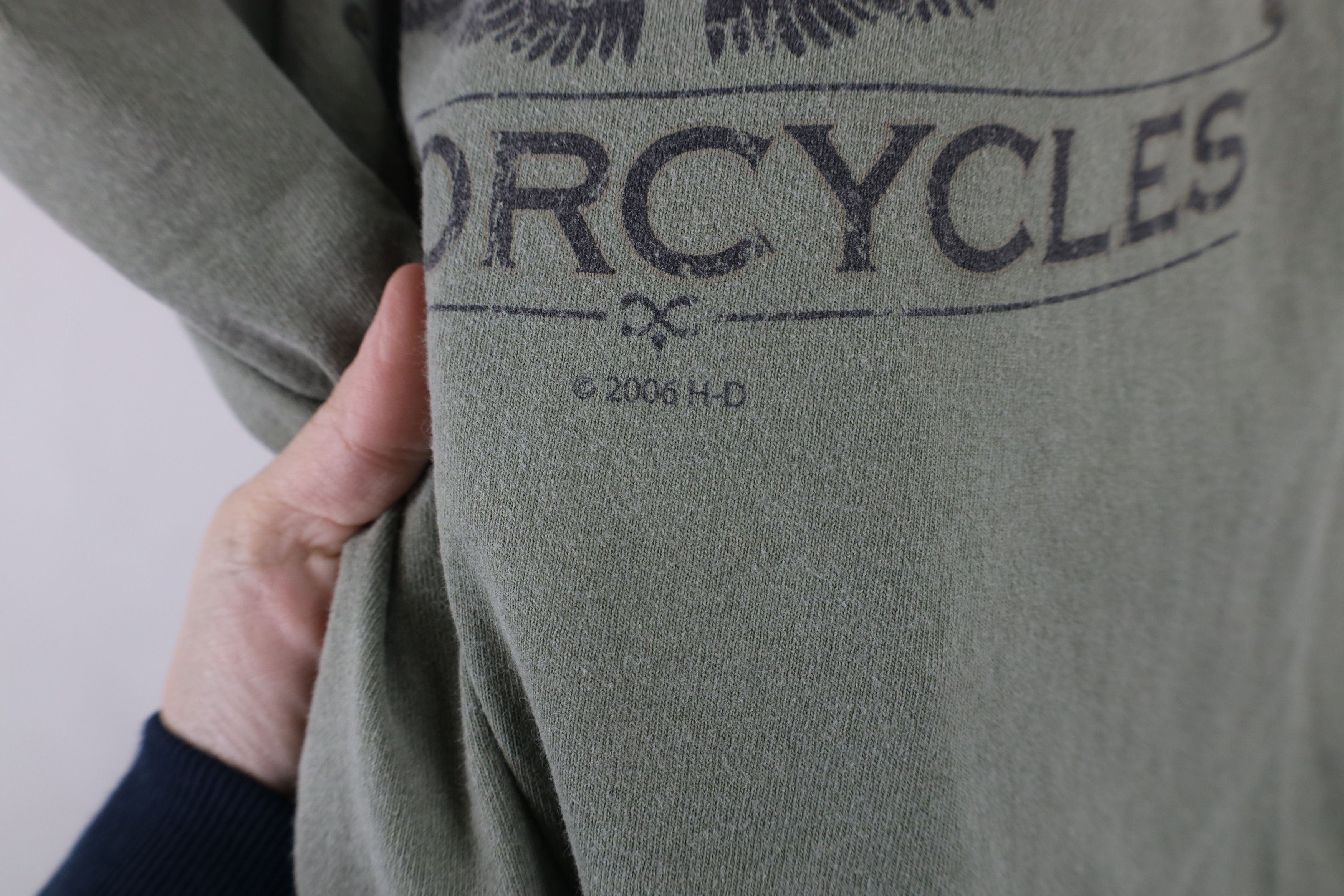 Harley Davidson × Vintage Vintage Y2K 2006 Harley Davidson Dragon T-Shirt Green USA Size US XL / EU 56 / 4 - 5 Thumbnail