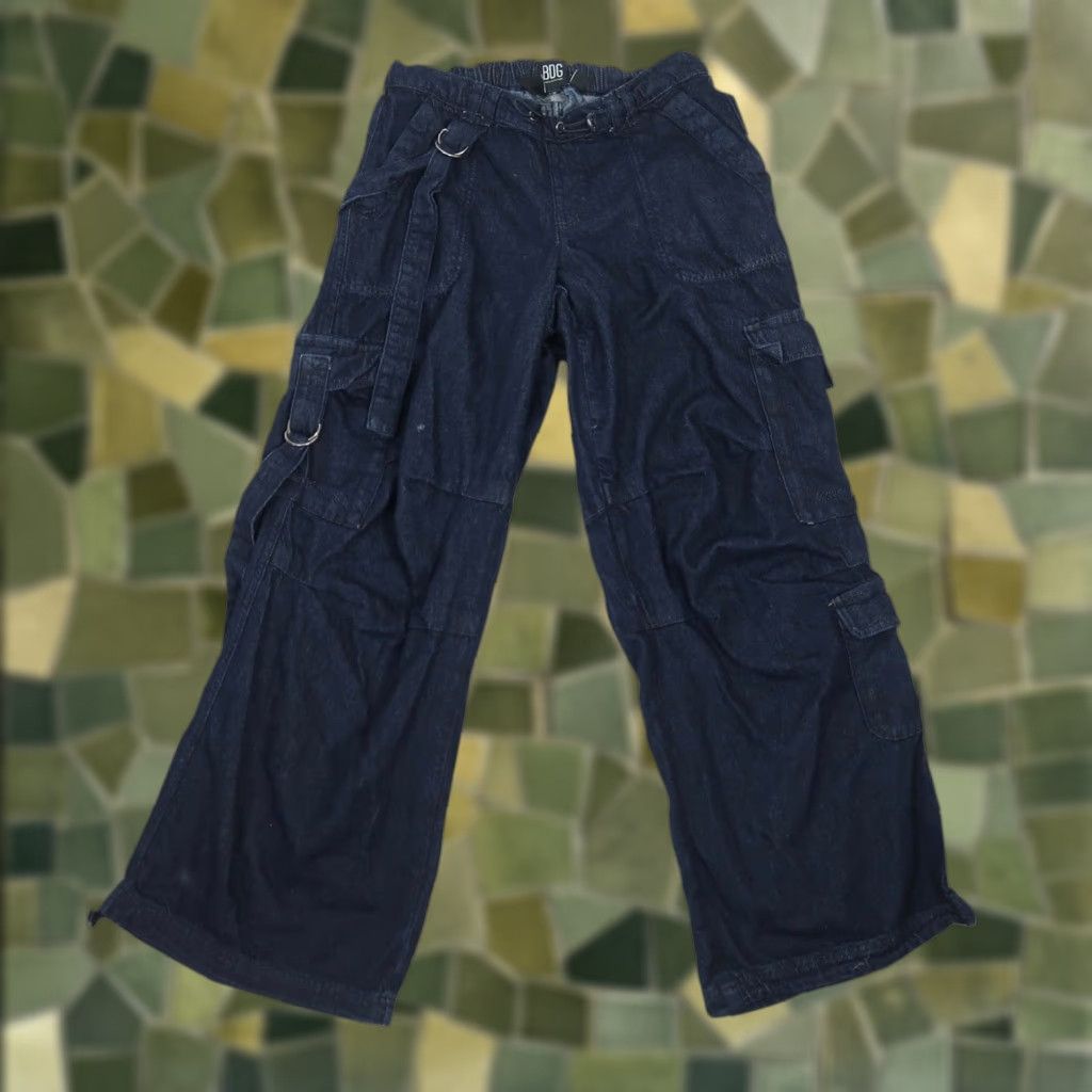 Bdg BDG Urban Outfitters Baggy Cargo Dark Wash Denim Wide Leg Jeans S Women Size 28" / US 6 / IT 42 - 1 Thumbnail
