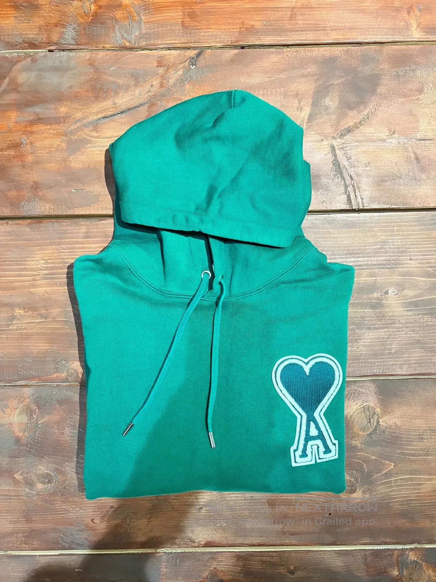 AMI ami paris green heart embroidered hoodie. Size US M / EU 48-50 / 2 - 6 Thumbnail