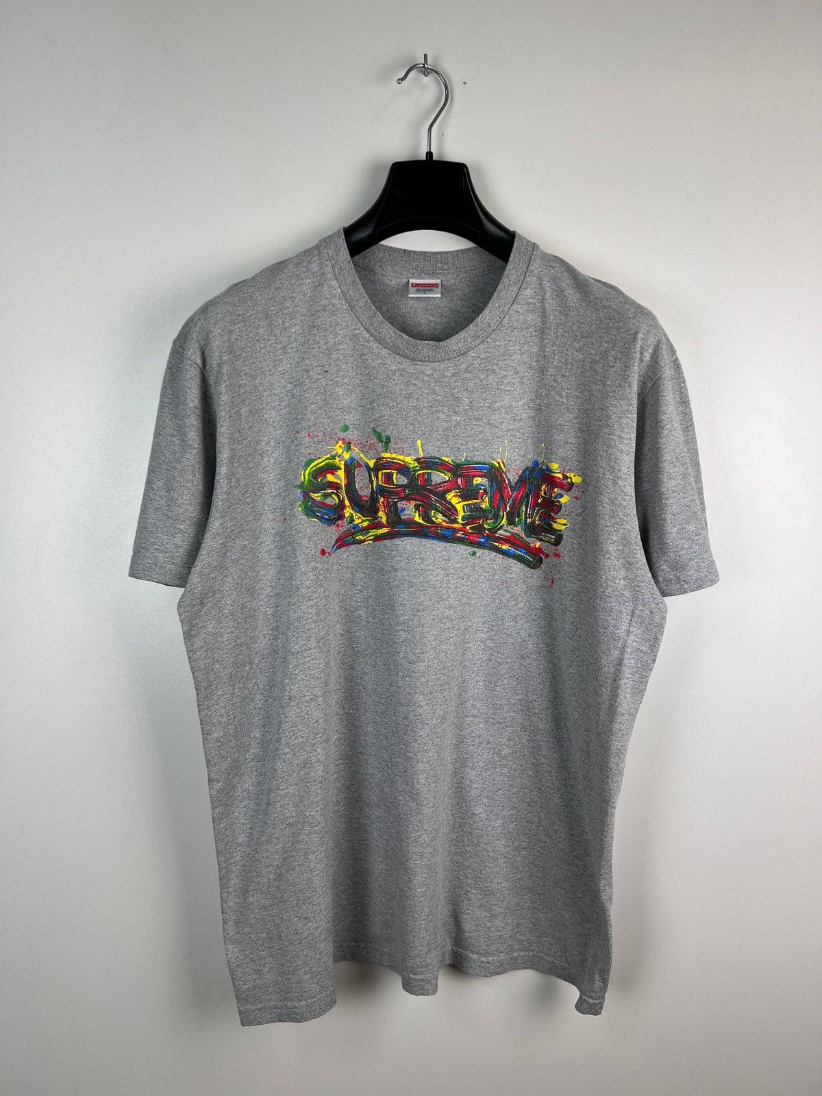 Supreme paint logo streetwear t-shirts size L