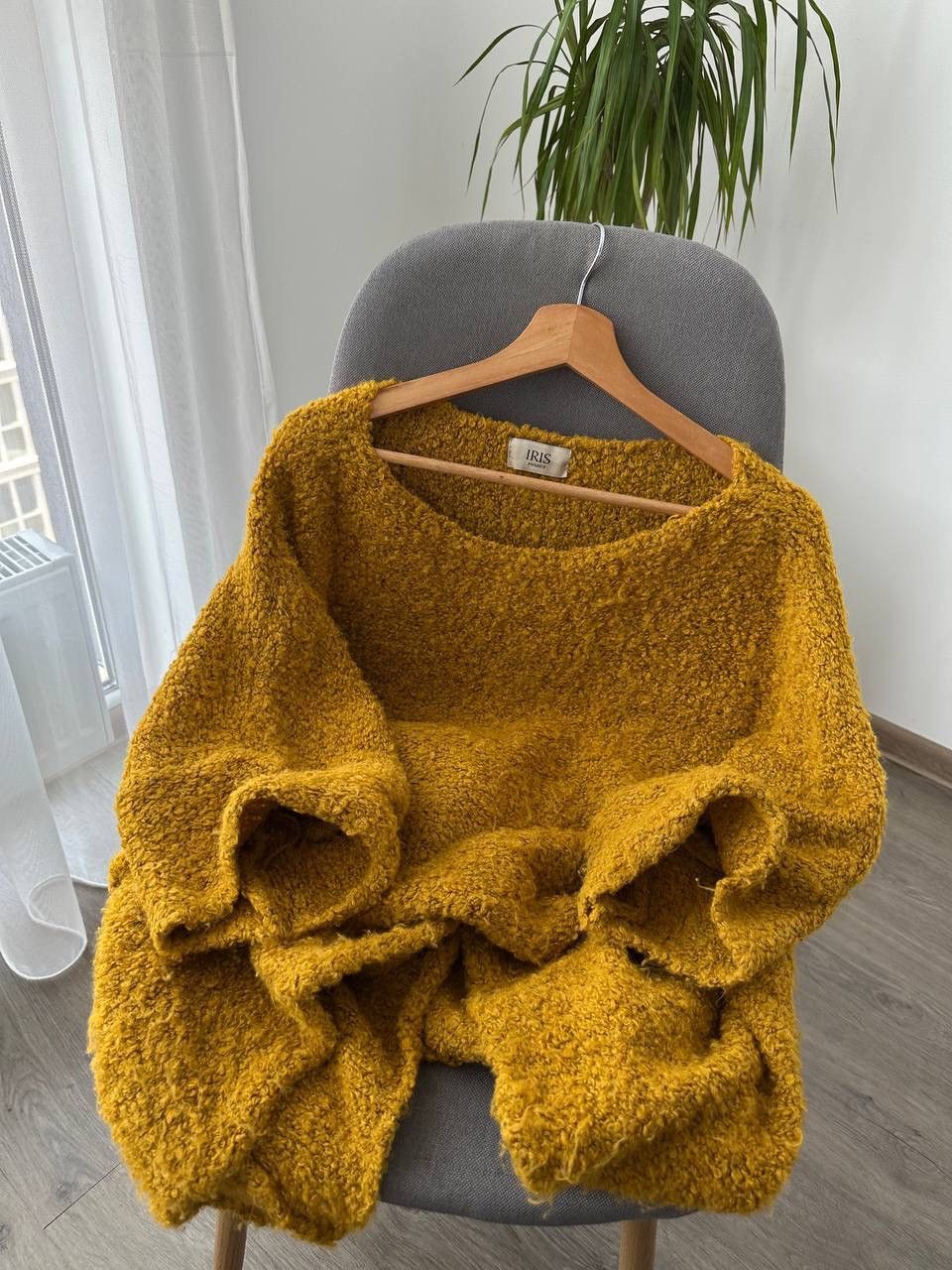 Iris von Arnim × Vintage Vintage Iris Firenze Yellow Cardigan Poncho Sweater Size US L / EU 52-54 / 3 - 10 Thumbnail
