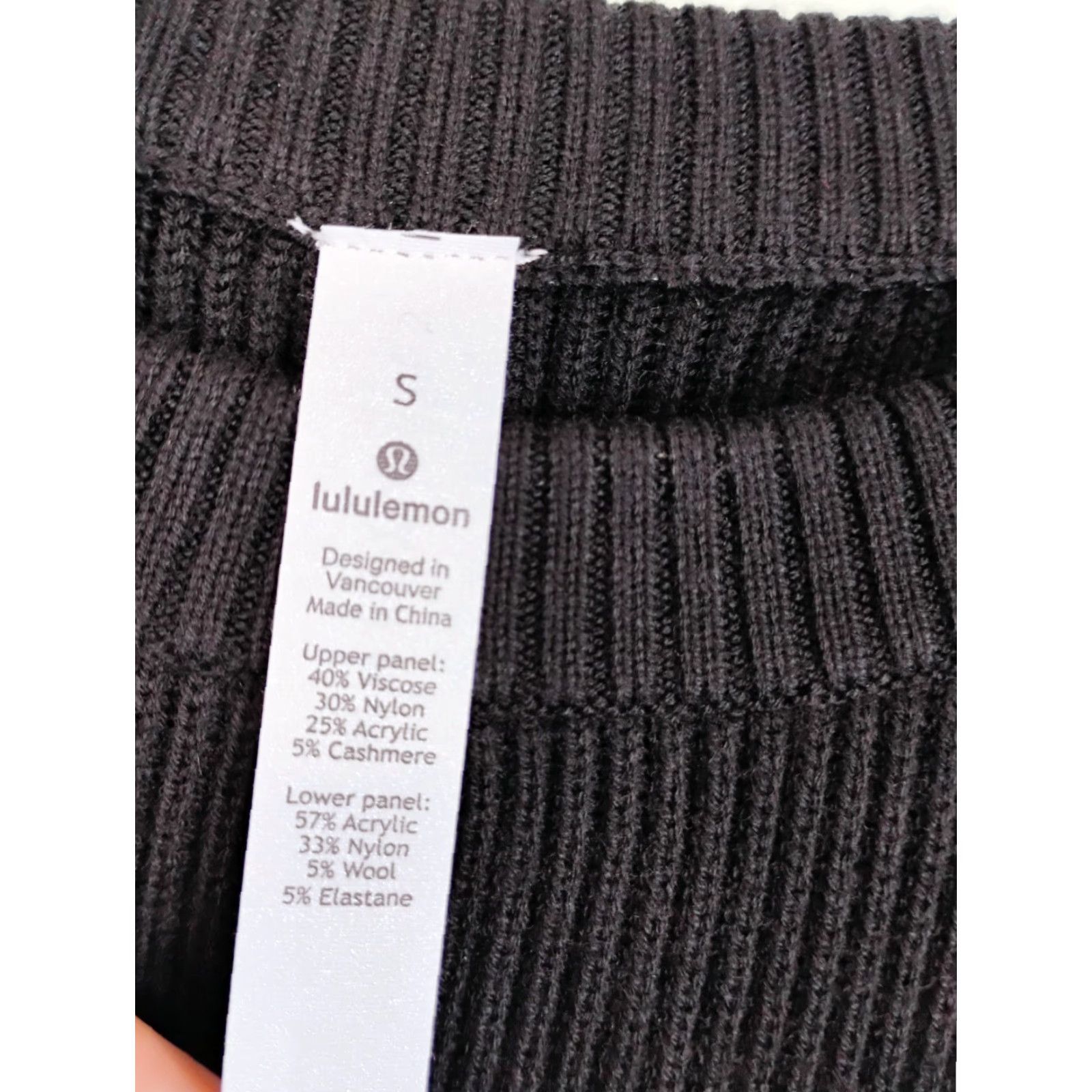 Lululemon Lululemon Restful Intention Knit Sweater Oversized Small Black Heathered Size S / US 4 / IT 40 - 6 Thumbnail
