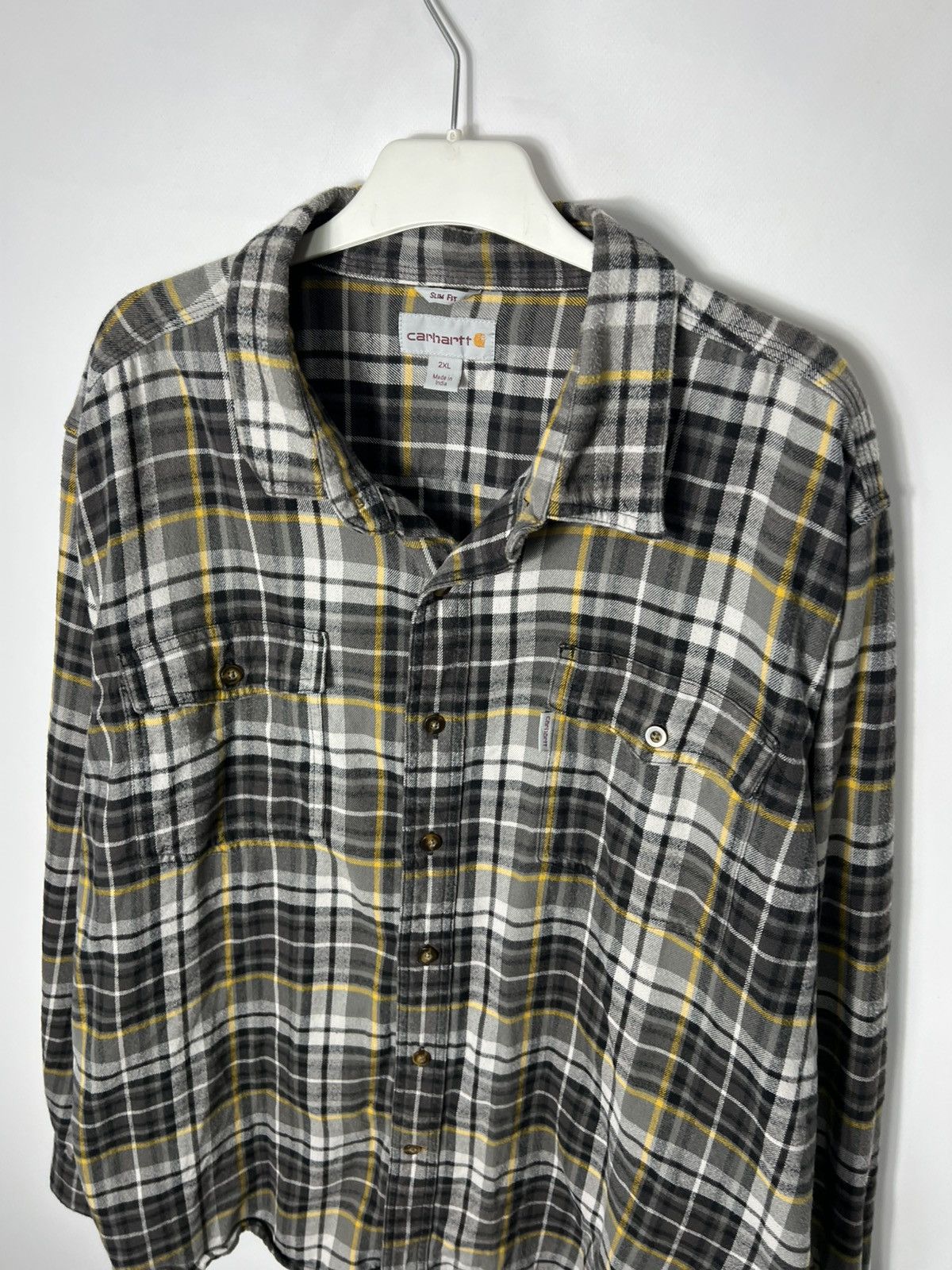Carhartt Vintage streetwear y2k Carhartt Flannel Checked Shirt Size US XXL / EU 58 / 5 - 2 Thumbnail